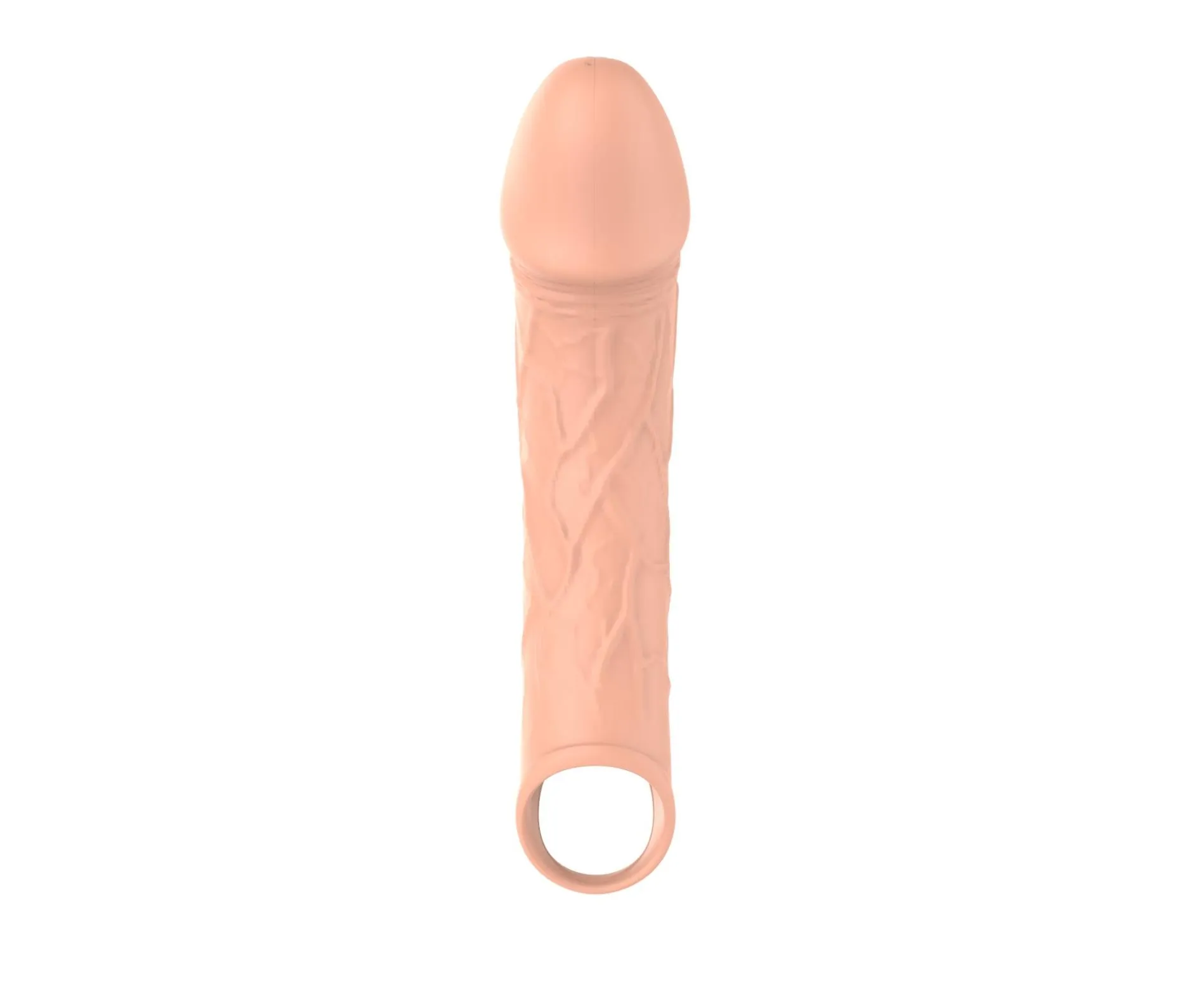 Насадка на пеніс B-Series Magic Stymulator Vibrating Extension, 20 см (тілесний)
