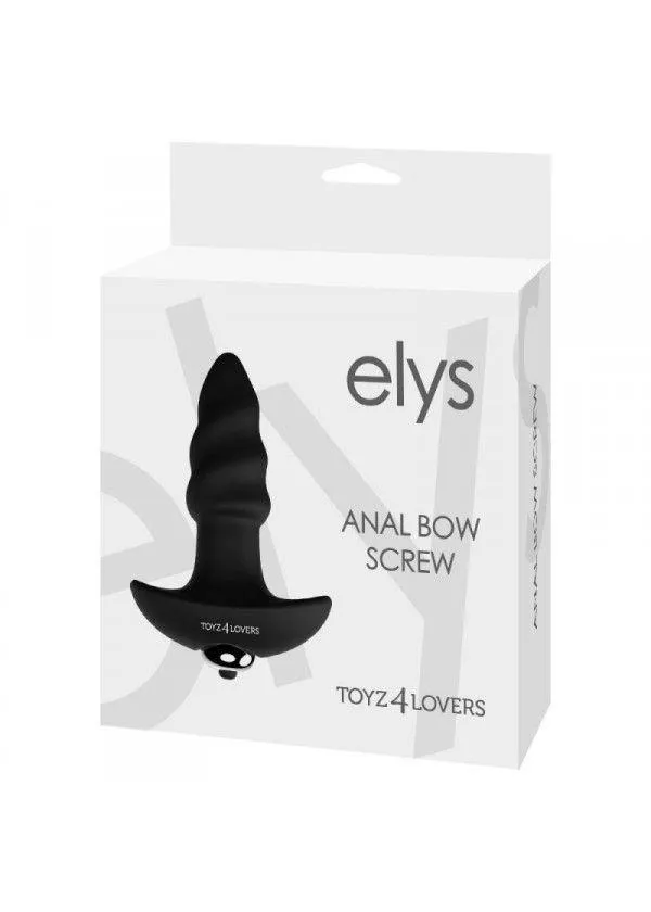 Анальный вибратор Elys Anal Bow Screw, 11.5 см (черный)