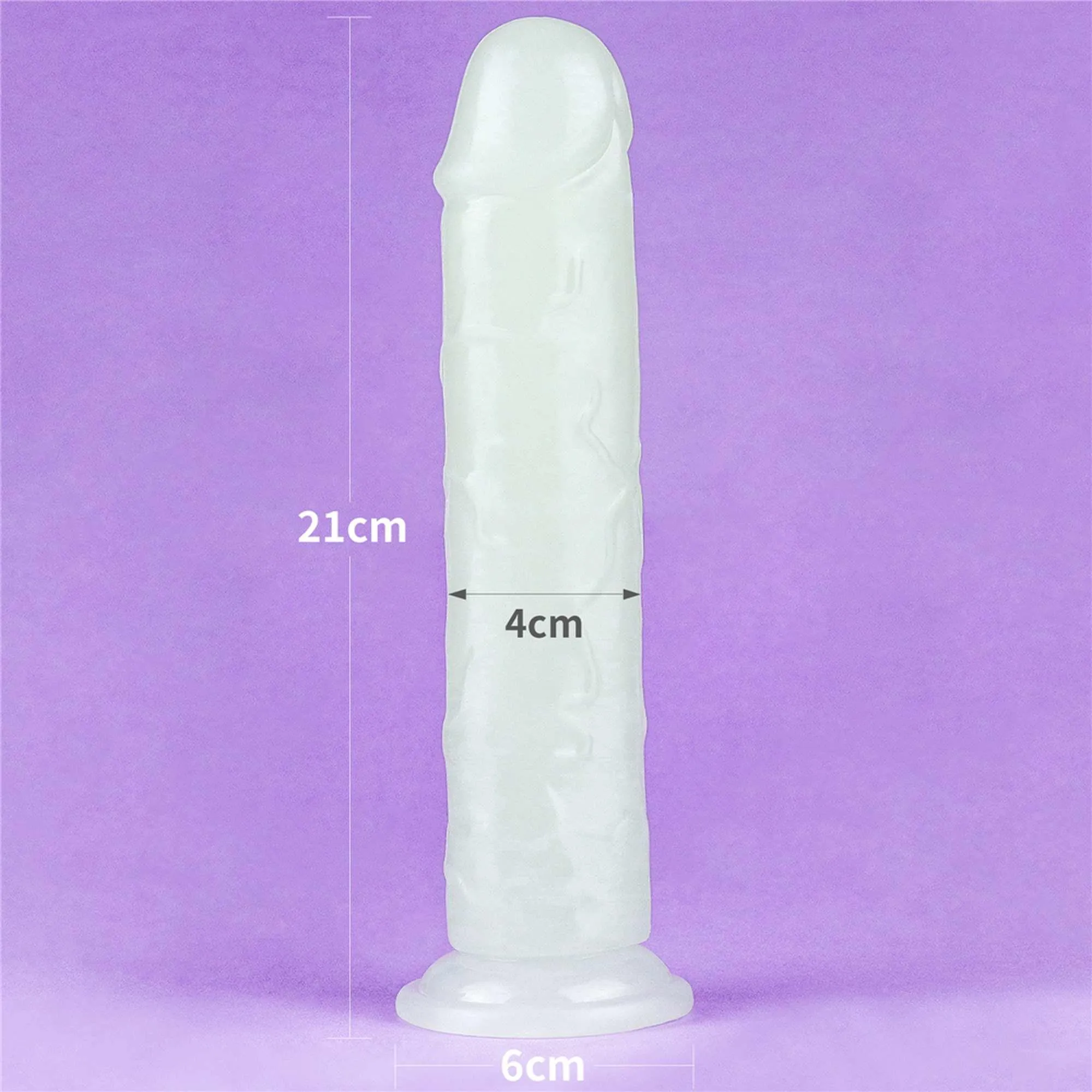 Lovetoy Lumino Play - Neonowe dildo, Niebieski, 21 cm