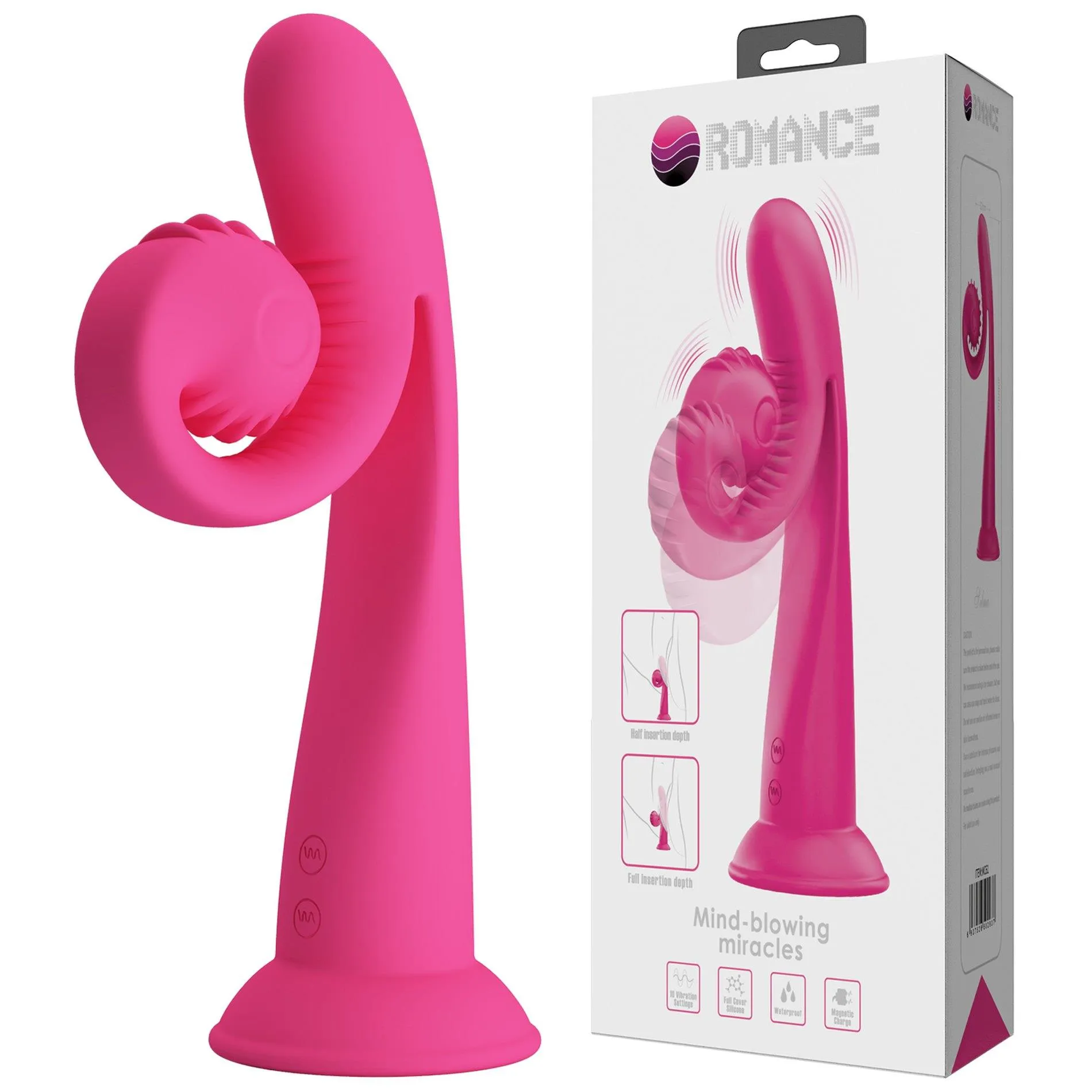 Вибратор Pretty Love Love Romance Selma Snail, 20 см (розовый)