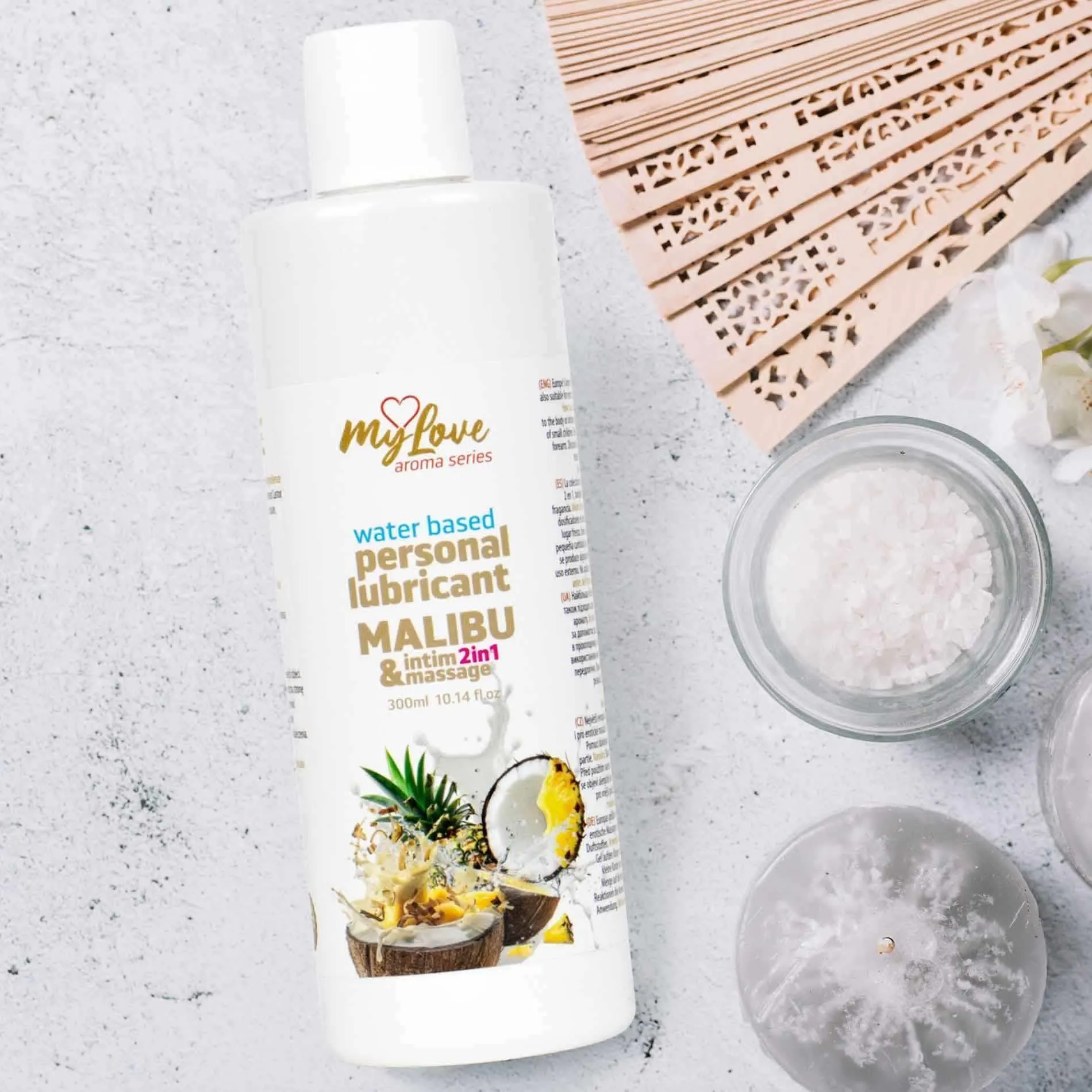 MyLove Aroma Series Intim&Massage 2in1 Malibu - Lubrykant, Koktajl Malibu, 300 ml