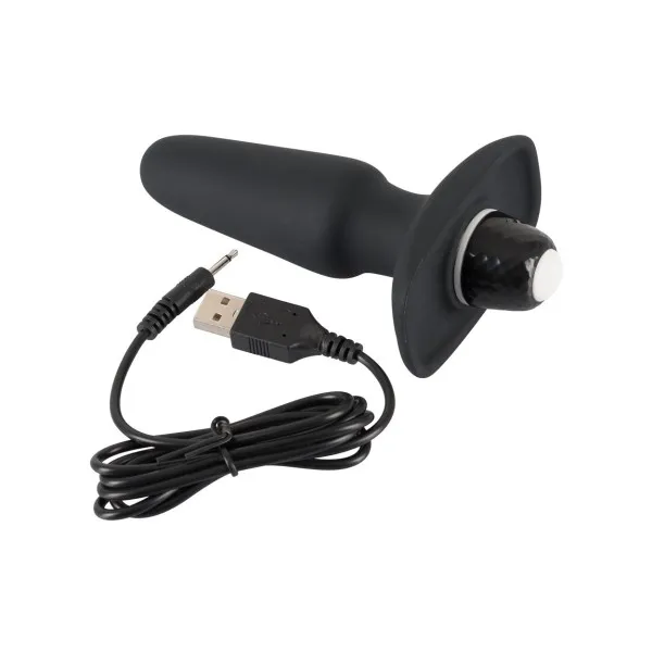 Анальная пробка Sweet Smile Rechargeable Butt Plug, 14 см (черный)