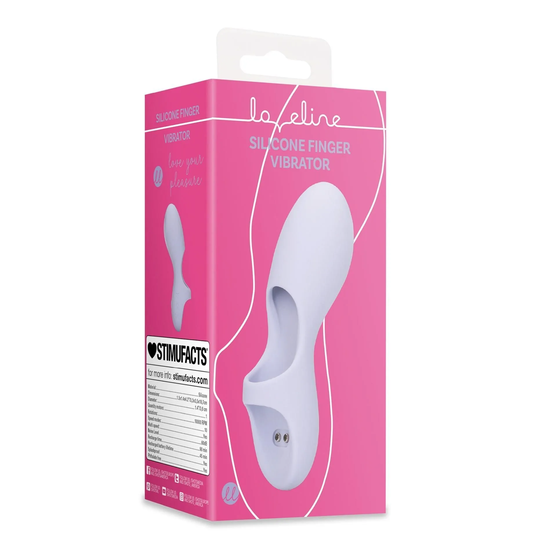 Вібратор на палець Loveline Silicone Finger, 10.7см (бузковий)