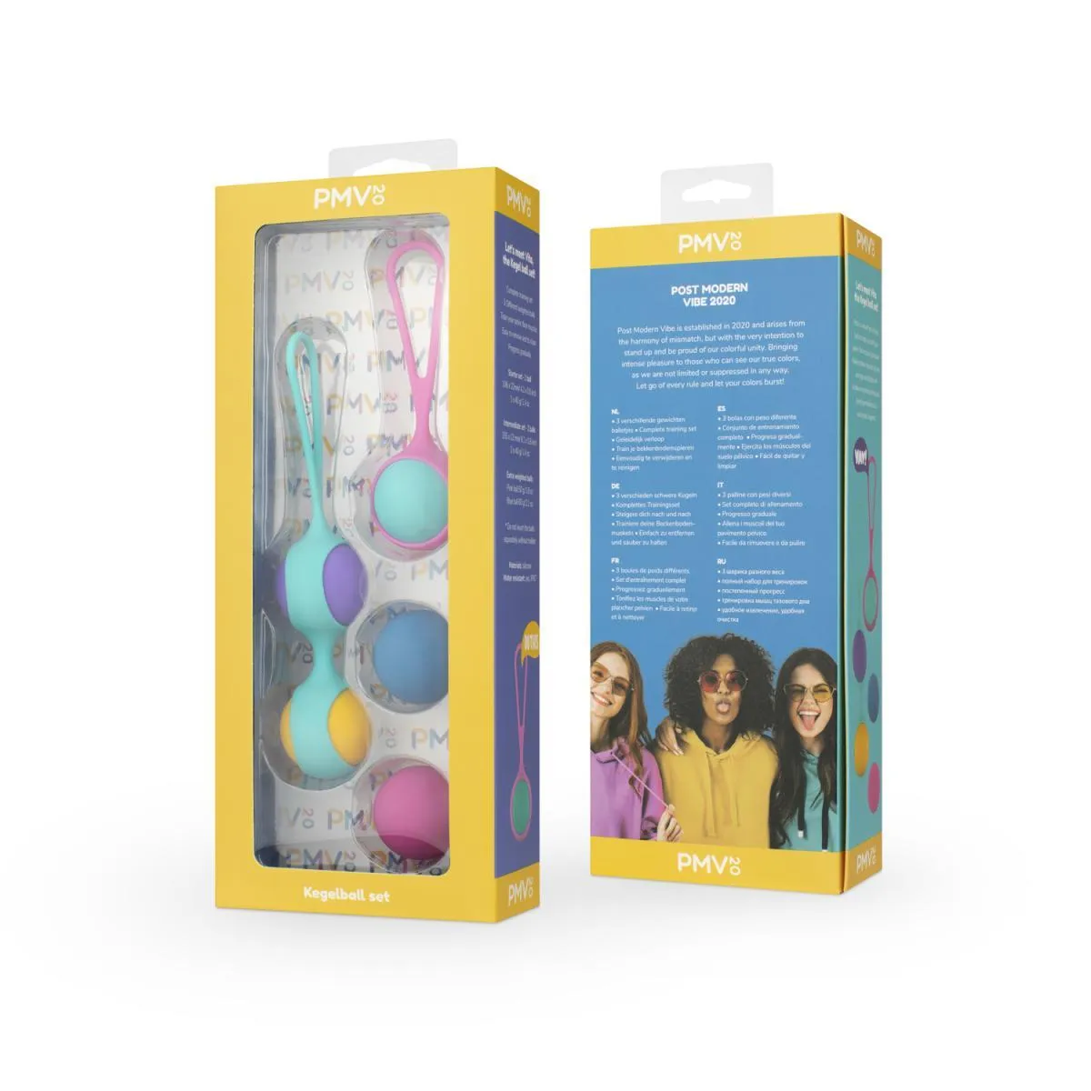 Набор вагинальных шариков PMV20 Vita Kegel Ball Set, 7 шт (мульти)