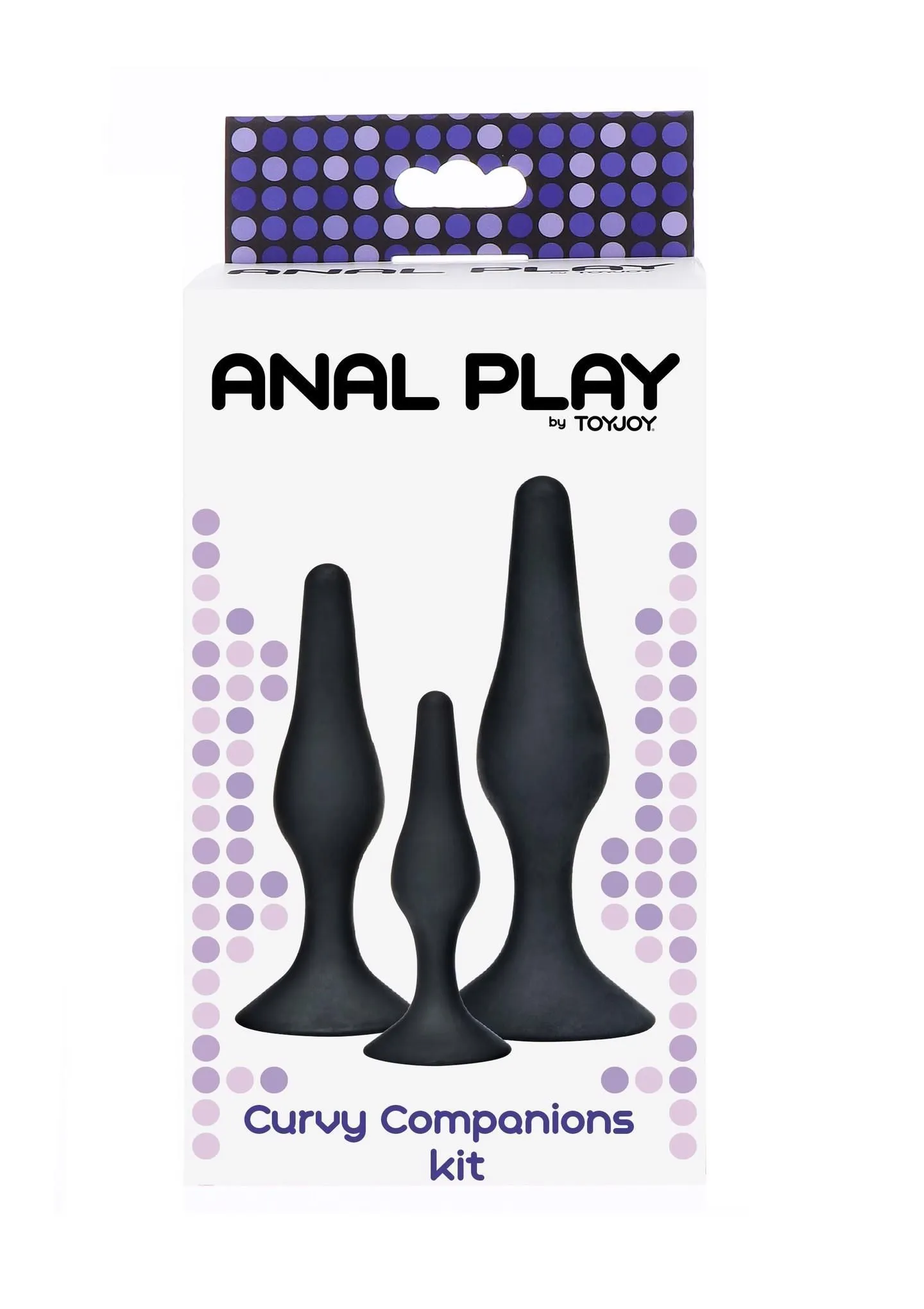 Набір анальних пробок TOYJOY Curvy Companions Kit, 3 шт (чорний)