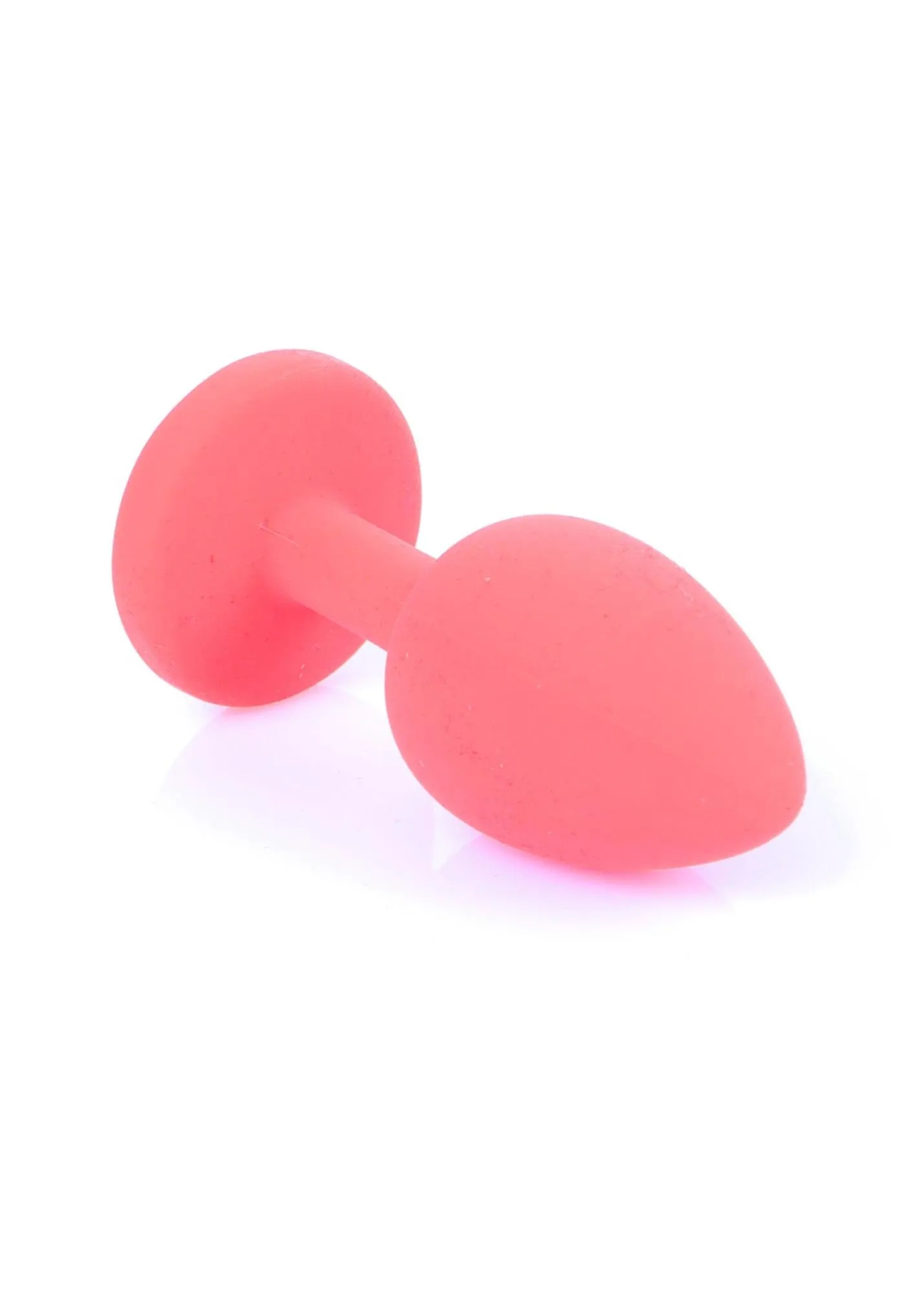 Силиконовая анальная пробка с кристаллом Boss Silikon Plug Jewellery Red Small, 7 см (синий)