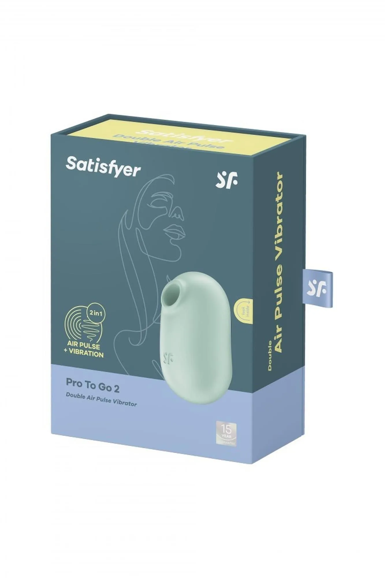 Вакуумний кліторальний стимулятор з вібрацією Satisfyer Pro To Go 2 (м'ятний)