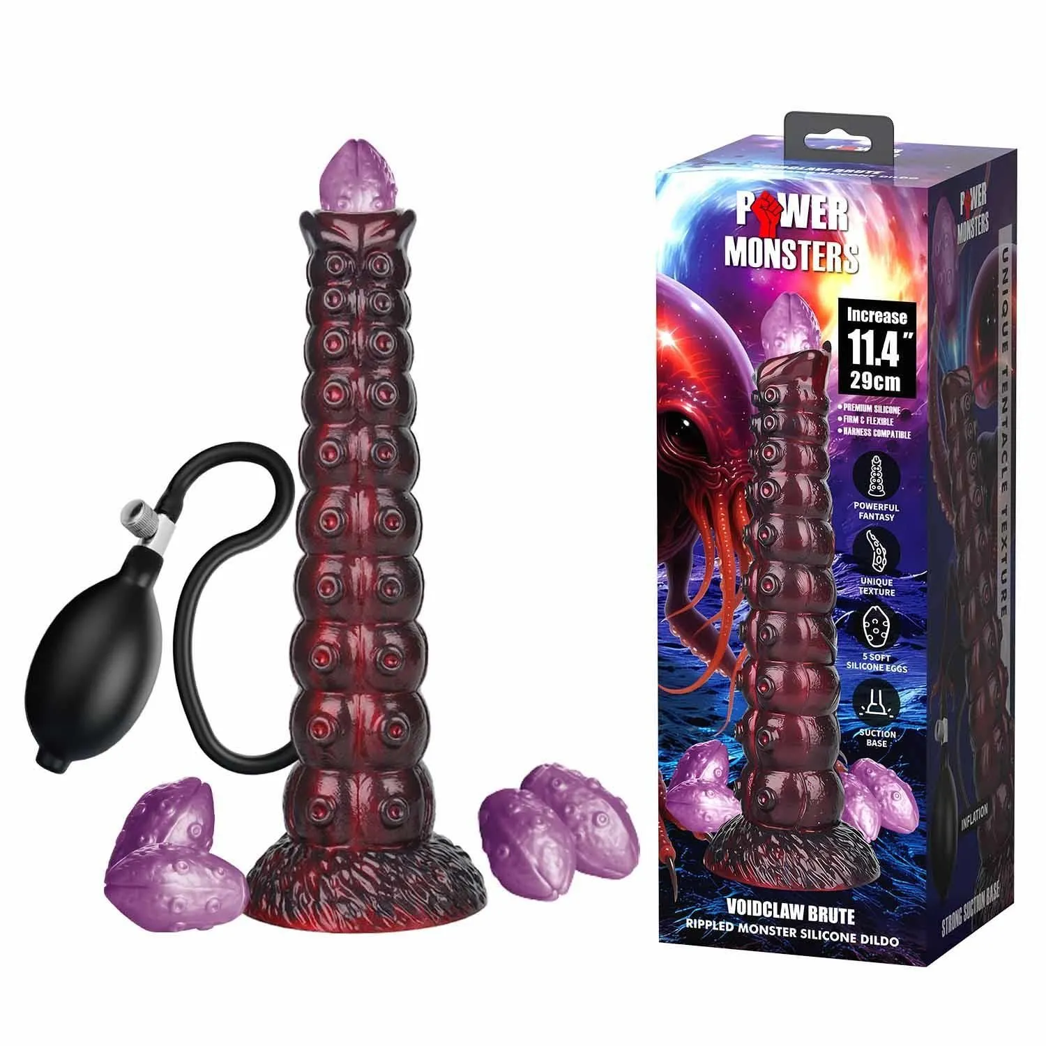 Фалоімітатор Power Monsters Voidclaw Brute, 29 см (мульті)