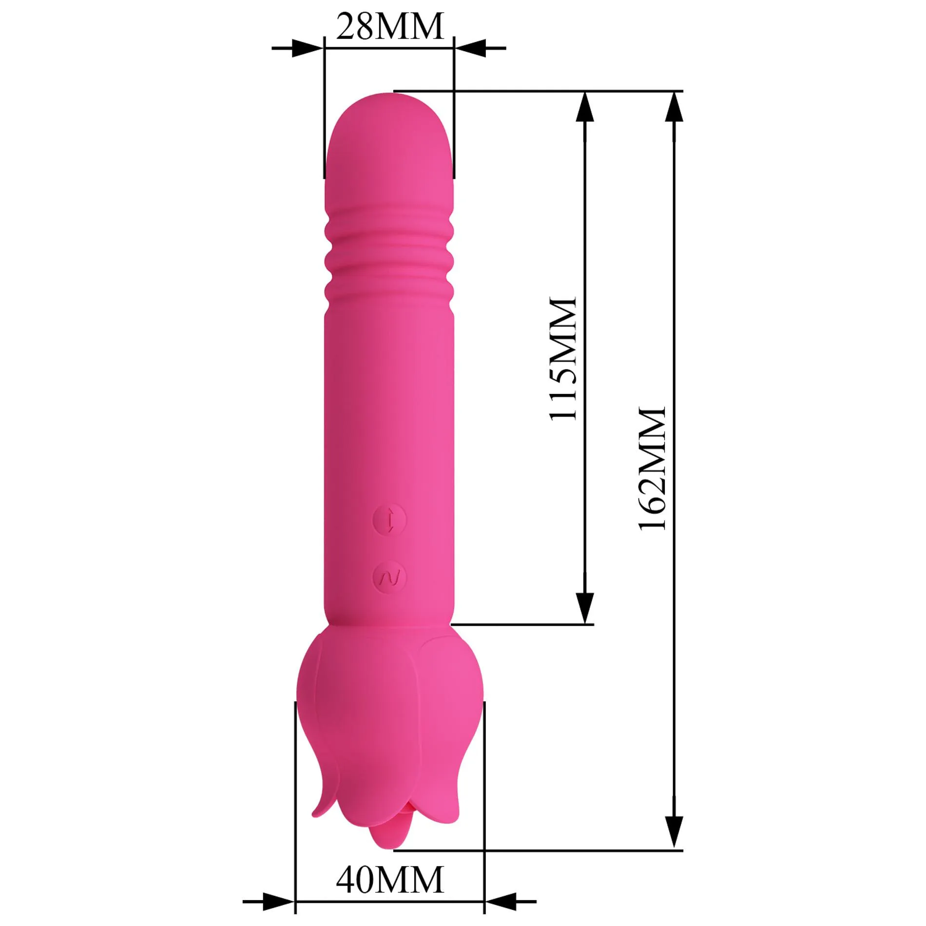 Вибратор Pretty Love Chaley Dual-End, 16.2 см (розовый)