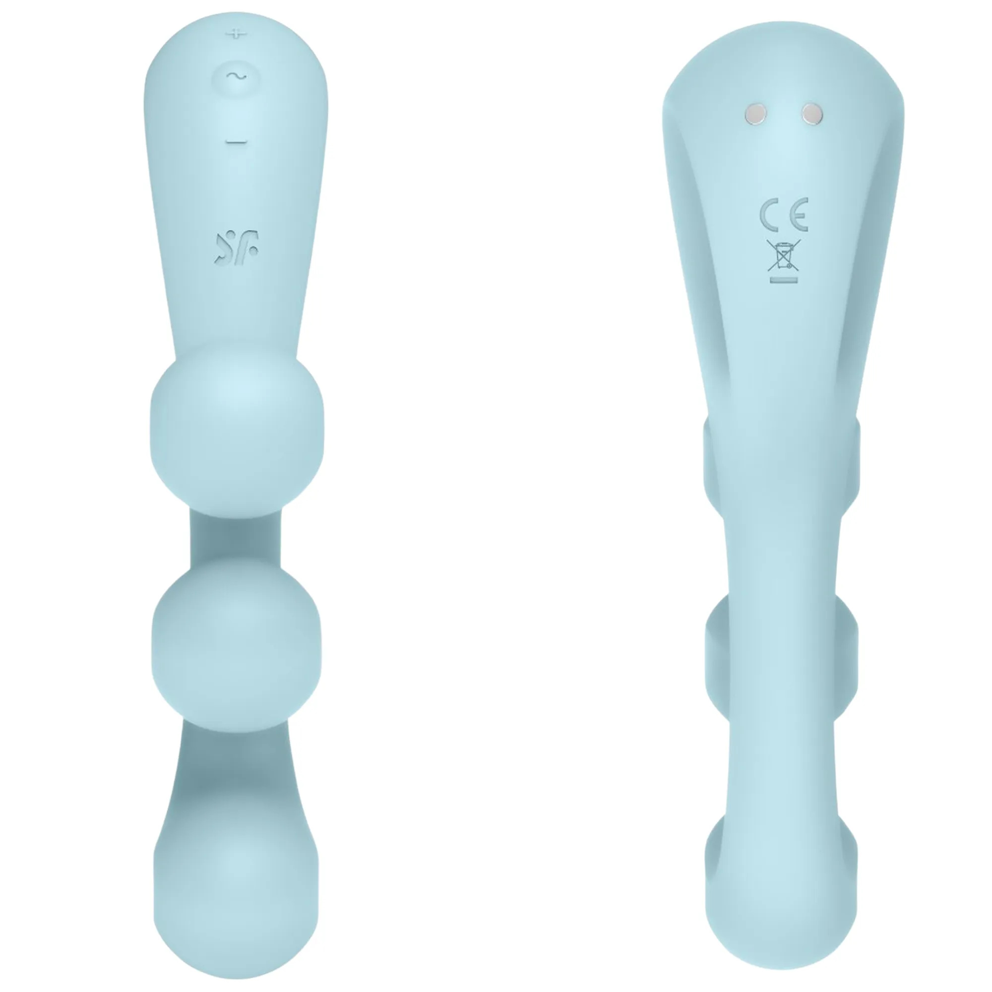 Вибратор для тройной стимуляции Satisfyer Tri Ball 2, 20,5 см (голубой)