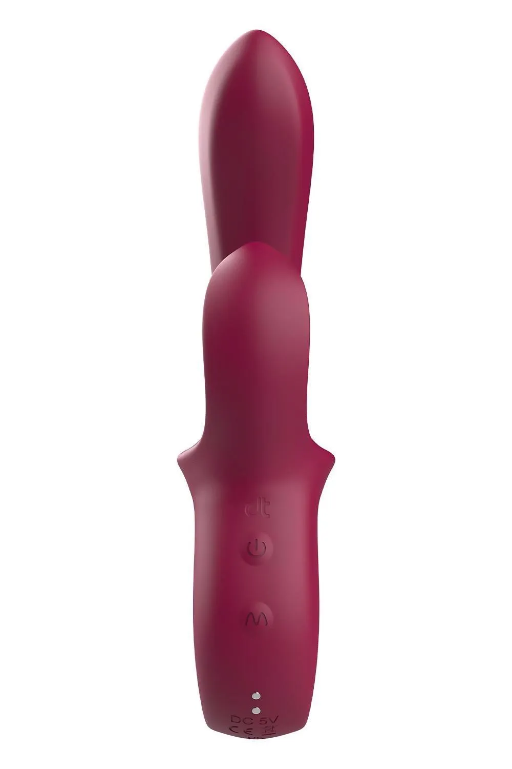 Dreamtoys Glam Duo Vibrator - Wibrator królik, Bordоwy, 22.7 cm