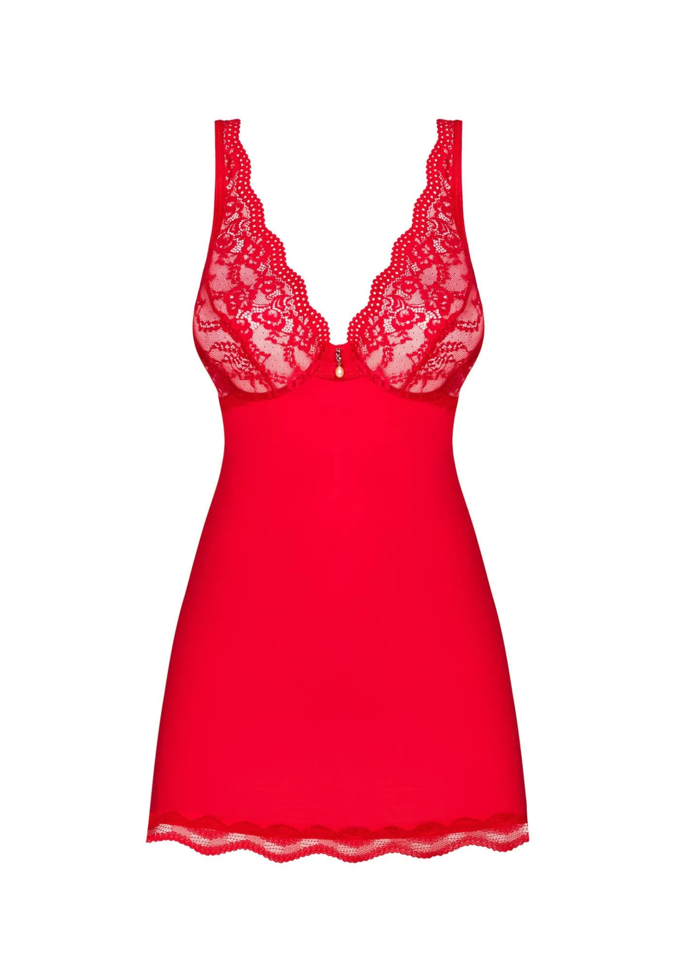 Комплект білизни Obsessive Luvae, S/M (червоний)
