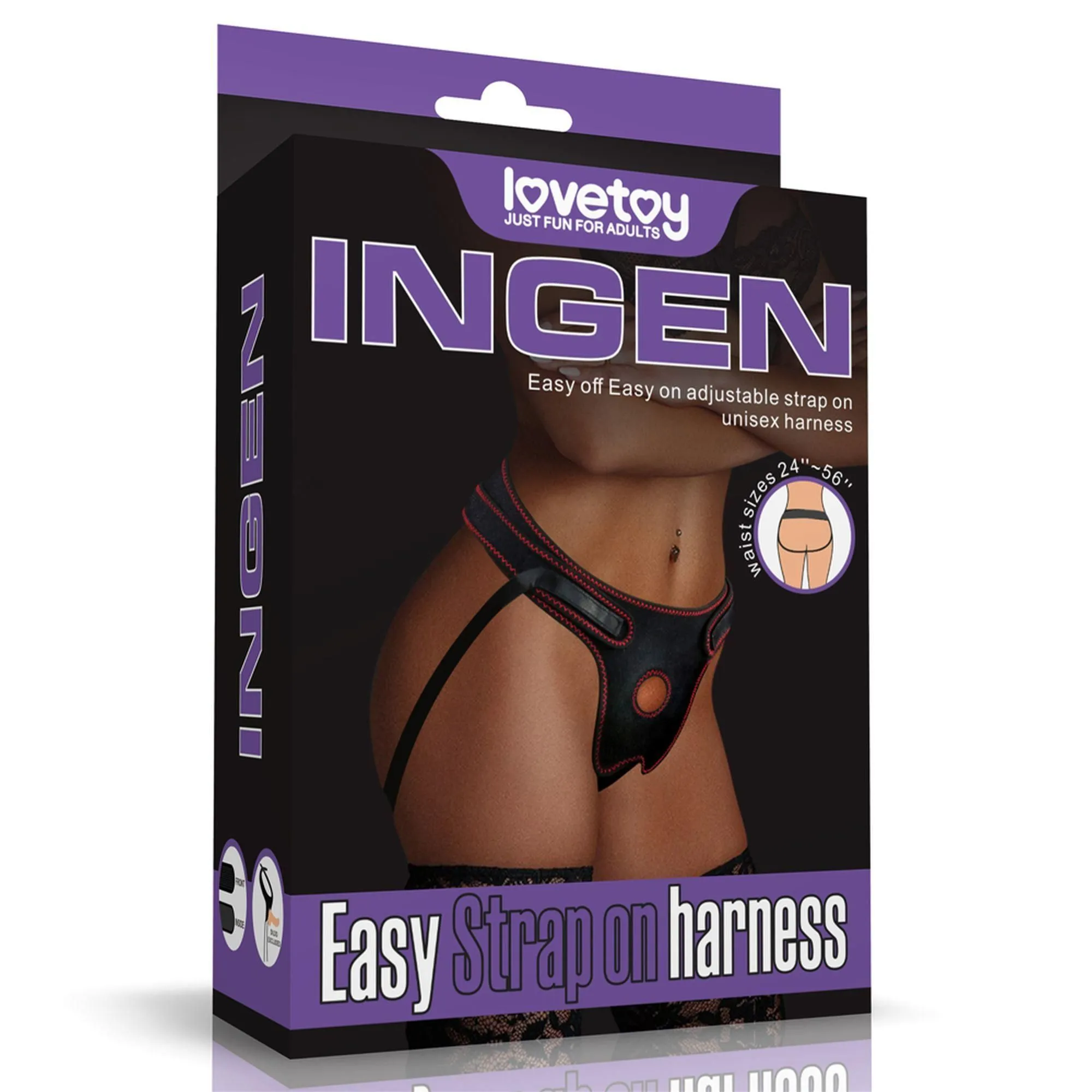 Трусики для страпона LoveToy Easy Strap on Harness As Pic (чорний)