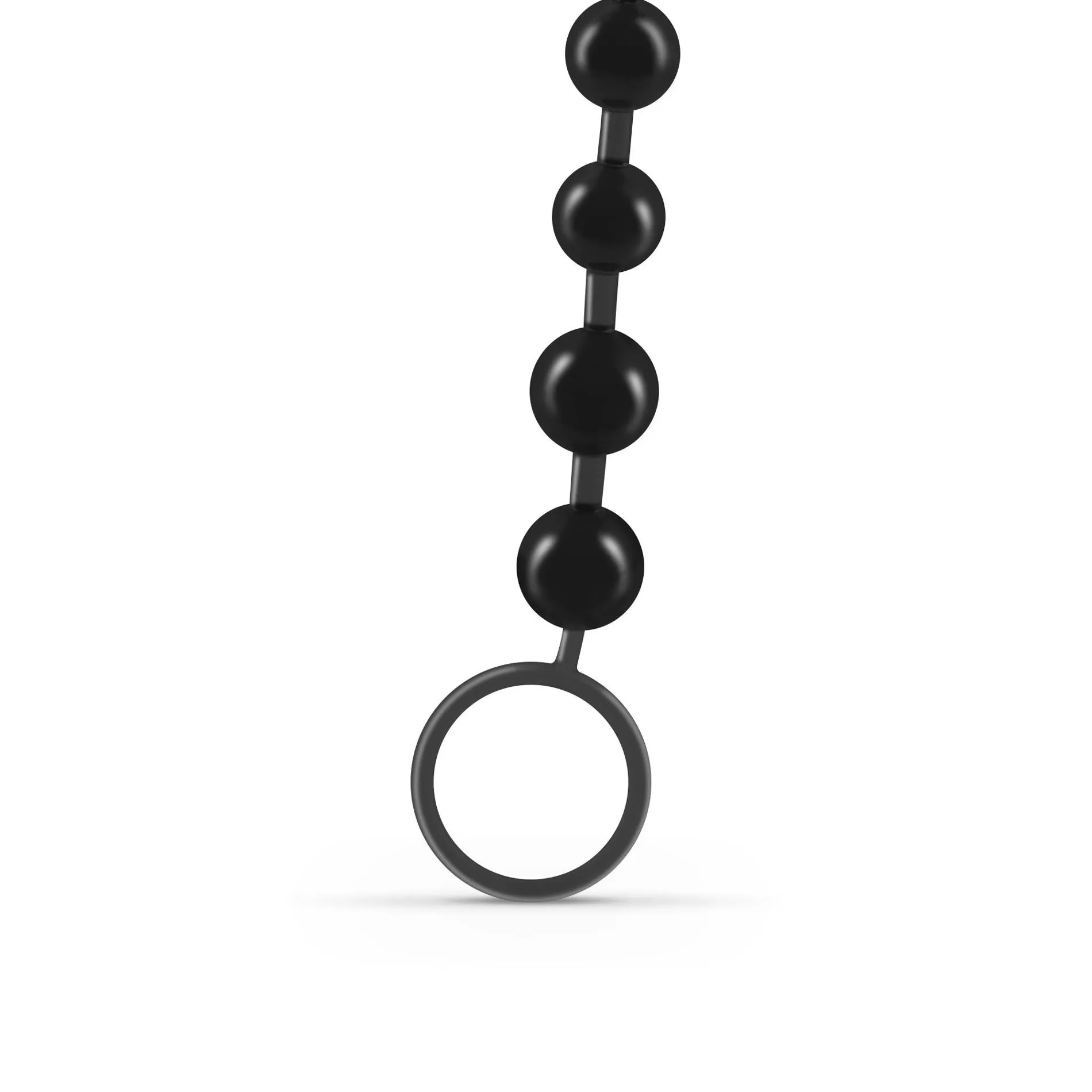 Crushious Bead Anal - Łańcuszek analny, Czarny, 33 cm