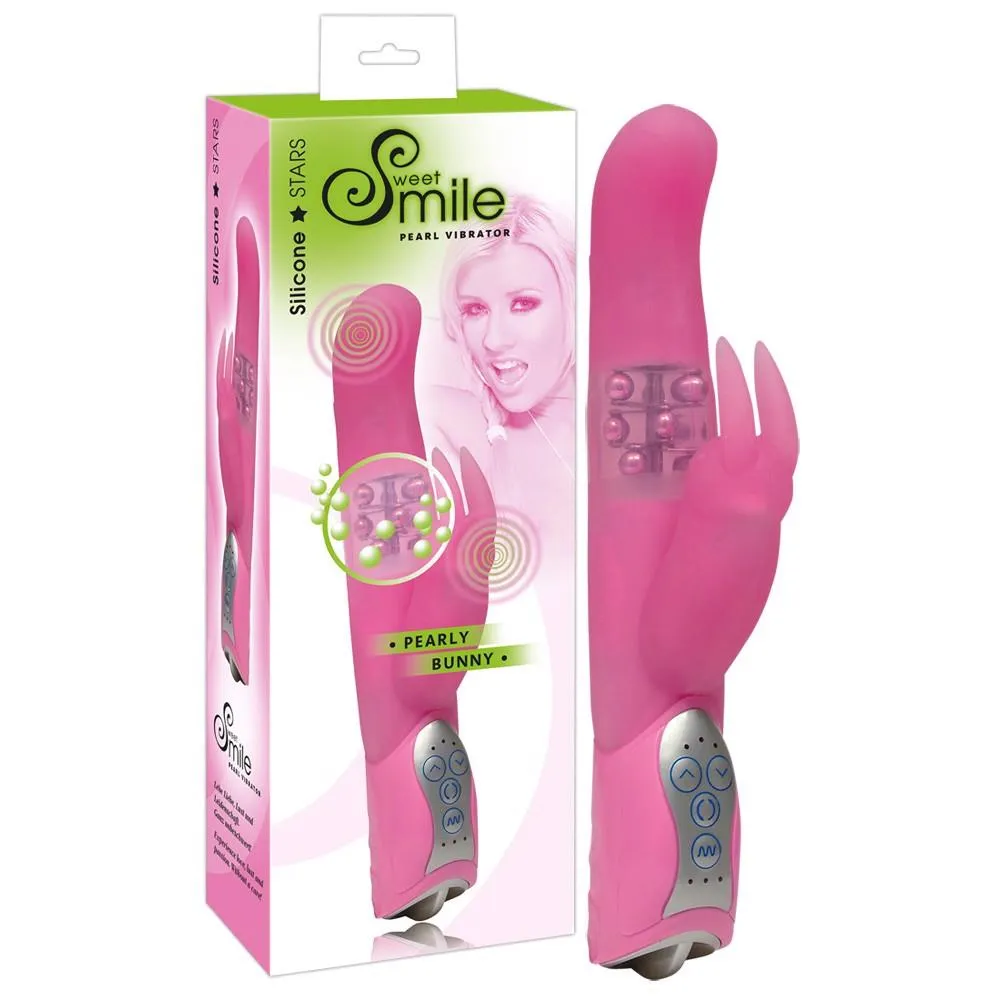 Вибратор-кролик Smile Pearl Bunny, 26 см (розовый)