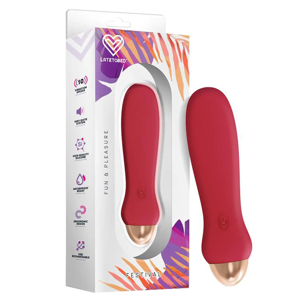 Вибратор для клитора Festival Luxo Red, 12 см (красный)