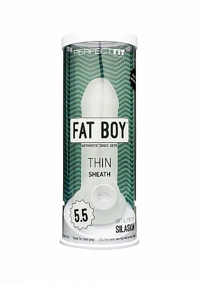 Насадка на пеніс Perfect Fit Fat Boy Thin Clear, 14 см (прозорий)