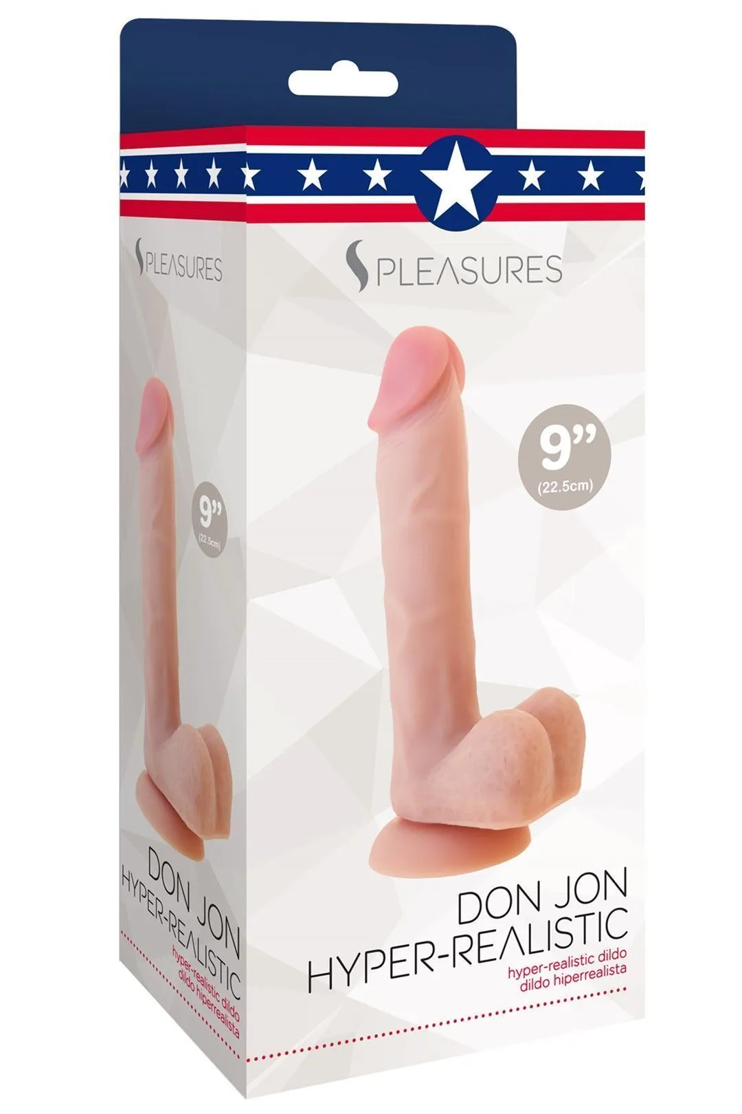 Фалоімітатор Pleasures Don Jon HiperRealistic, 22,5 см (тілесний)