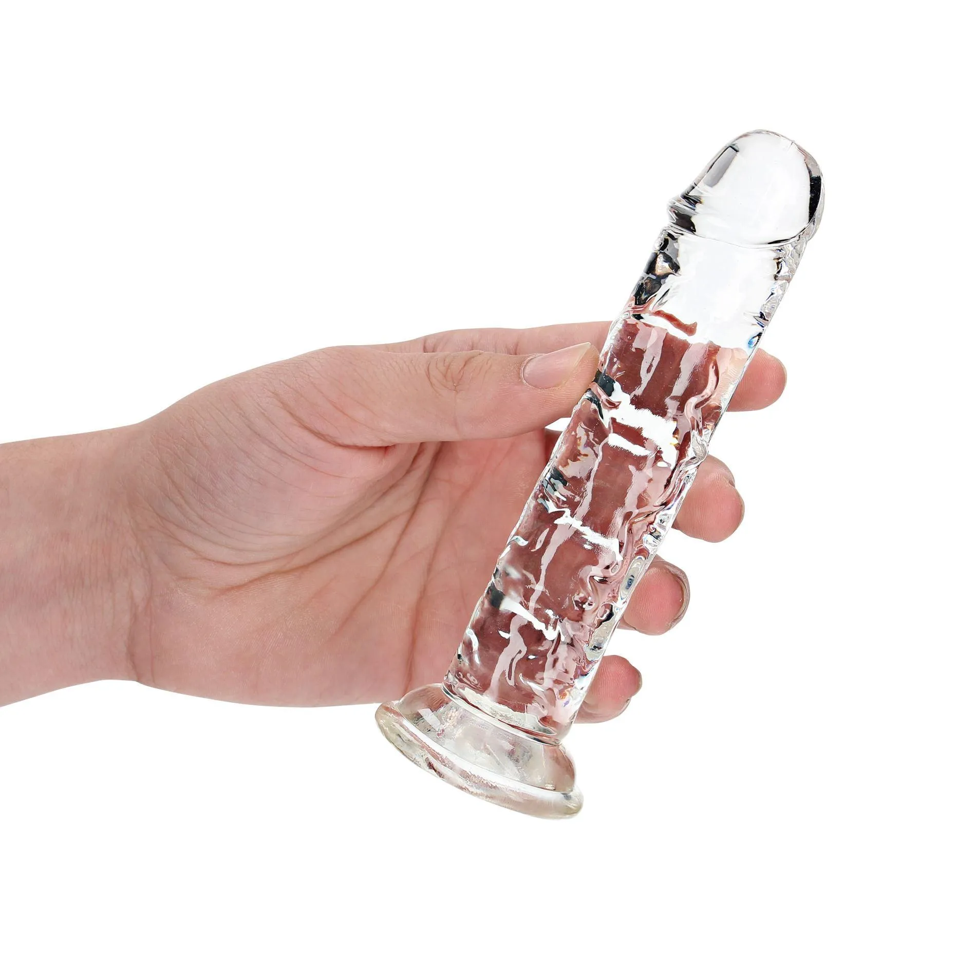 Фаллоимитатор RealRock Crystal Clear Realistic Dildo 6'', 15.5 см (прозрачный)