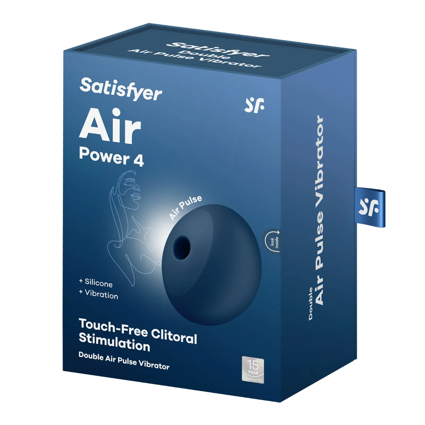 Вакуумный стимулятор клитора с вибрацией Satisfyer Air Power 4 (синий)