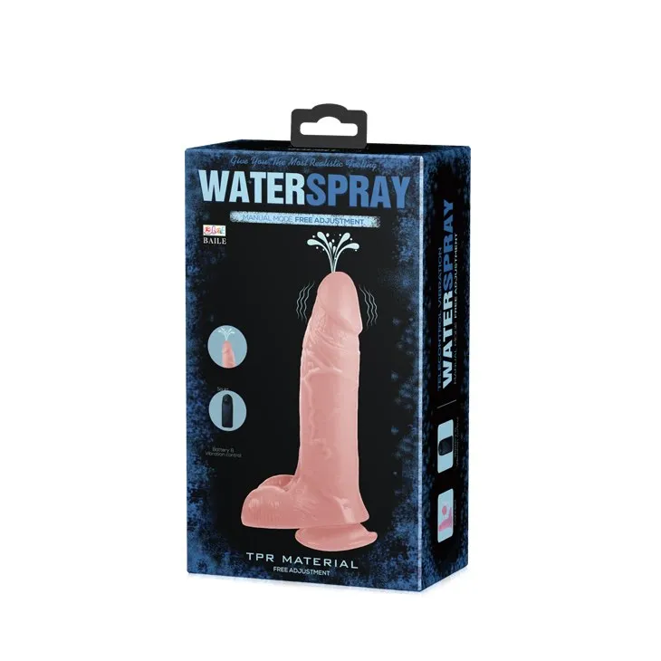 Реалістичний вібратор Baile Water Spray, 19.3 см (тілесний)