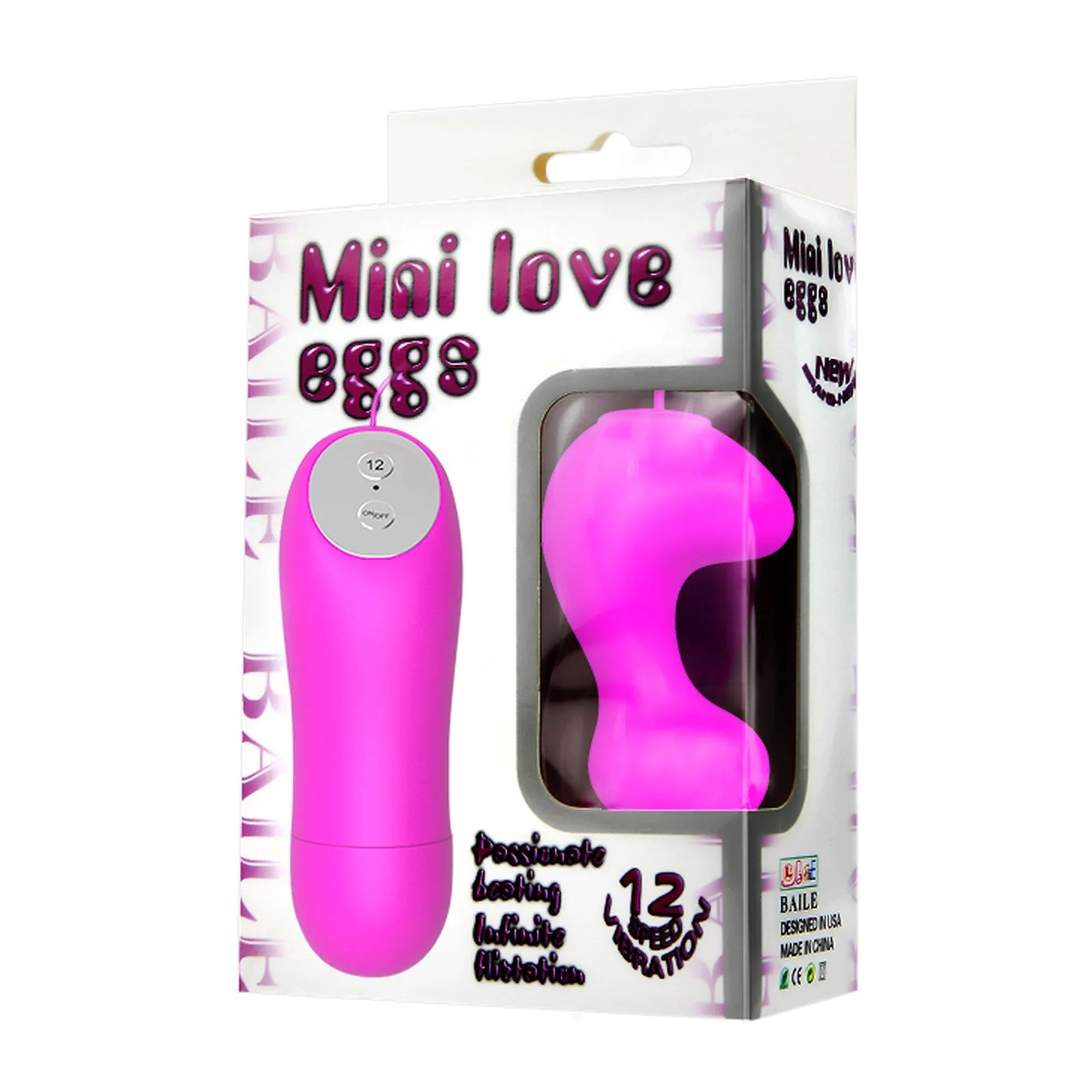Віброяйце Baile Mini Love Eggs, 7 см (рожевий)