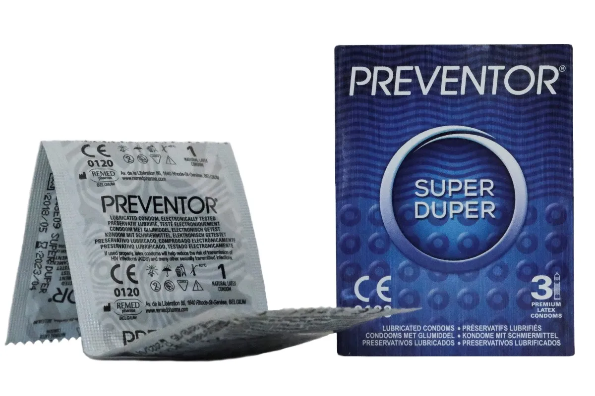 PREVENTOR® Super Duper - Prezerwatywy, Przezroczysty, Wanilia, 18, 5 cm