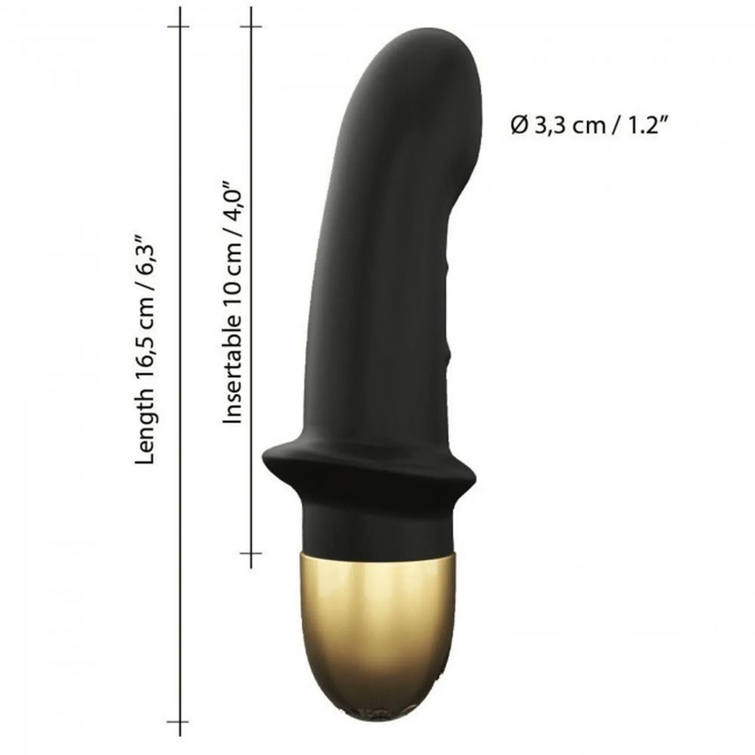 Вібратор Dorcel Mini Lover 2.0, 16,5 см (чорний)