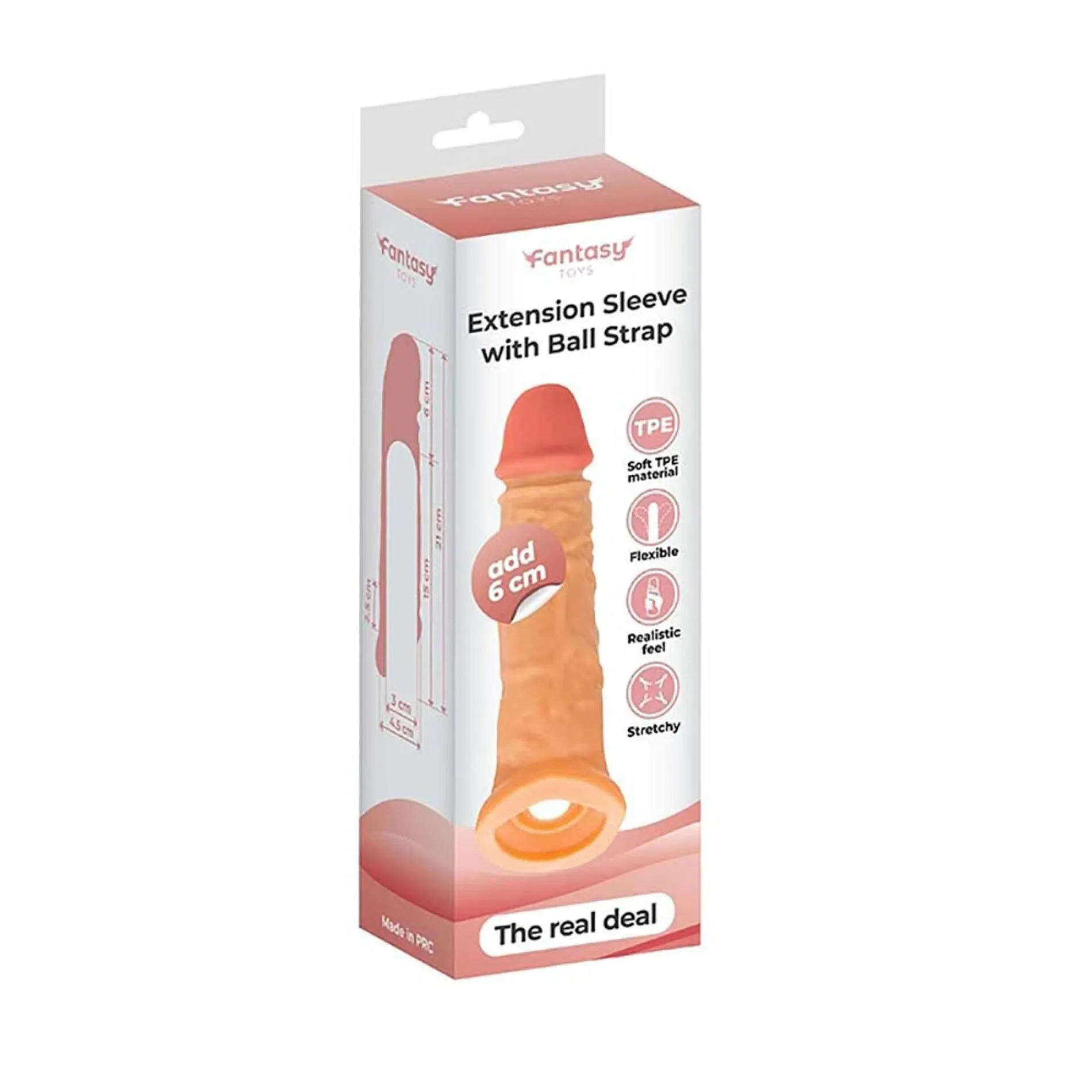 Насадка на пенис Fantasy Extension, 21 см (телесный)
