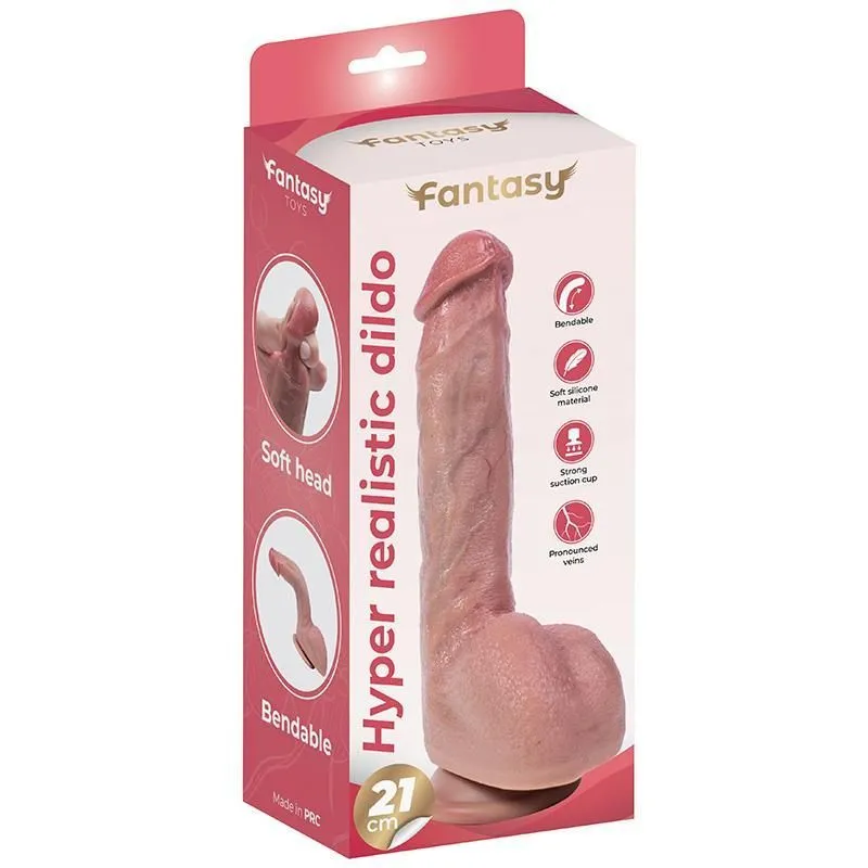 Фаллоимитатор Fantasy Flexible Hyper, 21 см (телесный)