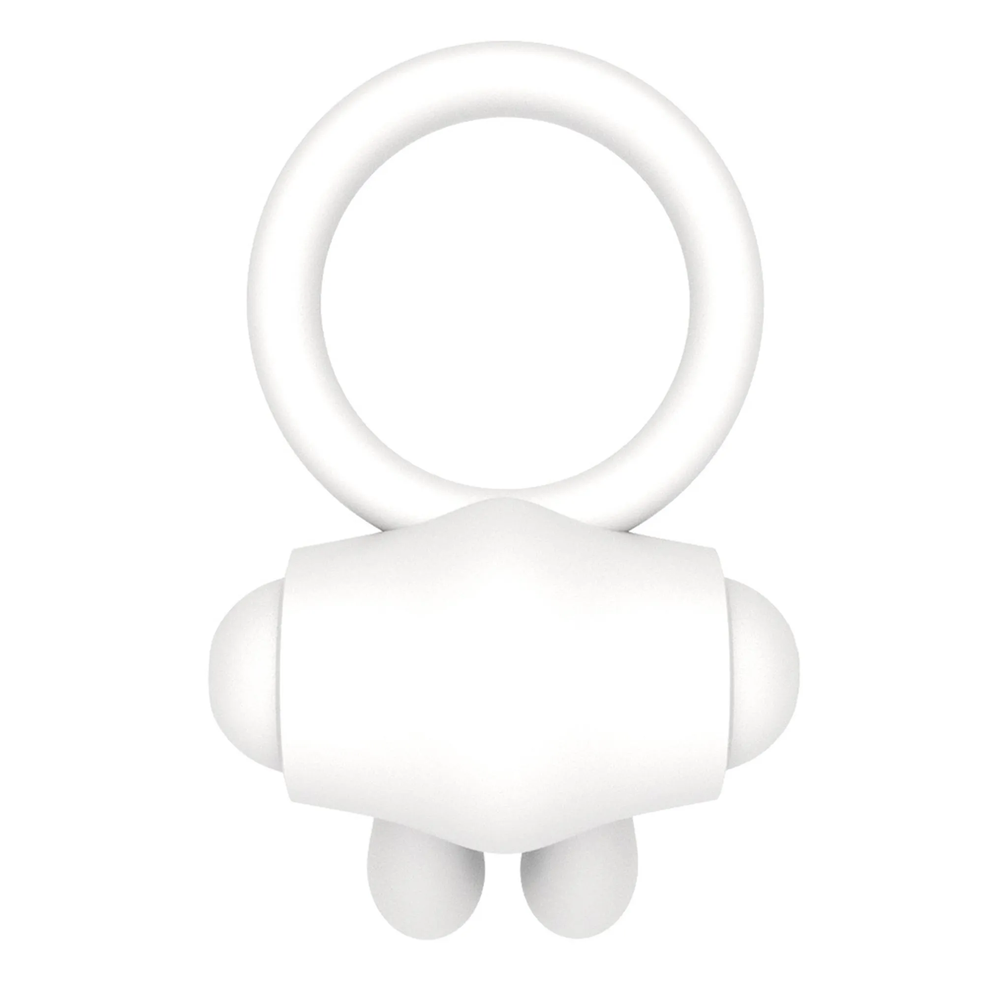 Lovetoy Power Clit - Wibrujący pierścień erekcyjny, Biały, 7, 5 cm