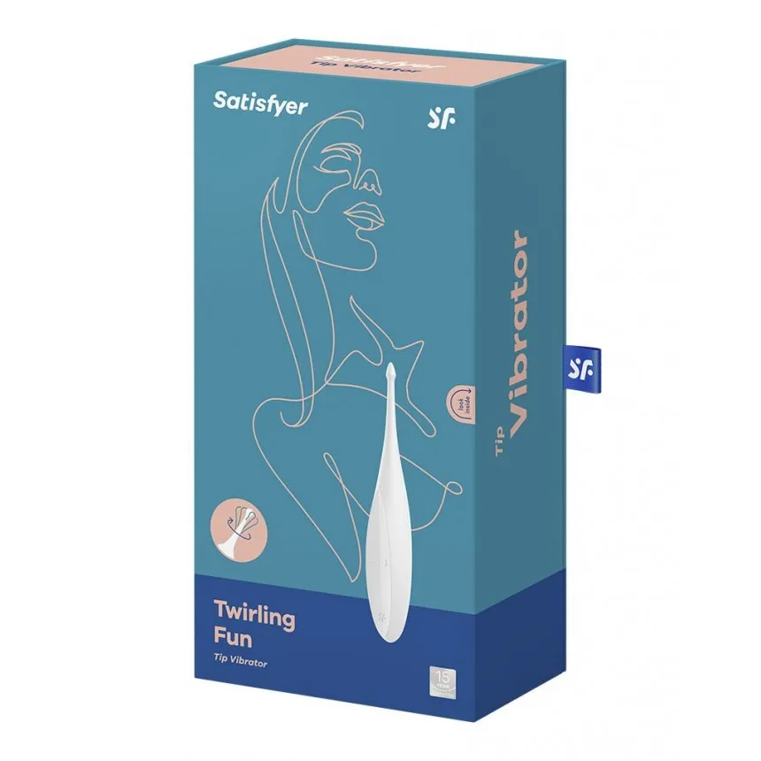 Satisfyer Twirling Fun - Wibrator łechtaczkowy, Biały, 17, 5 cm
