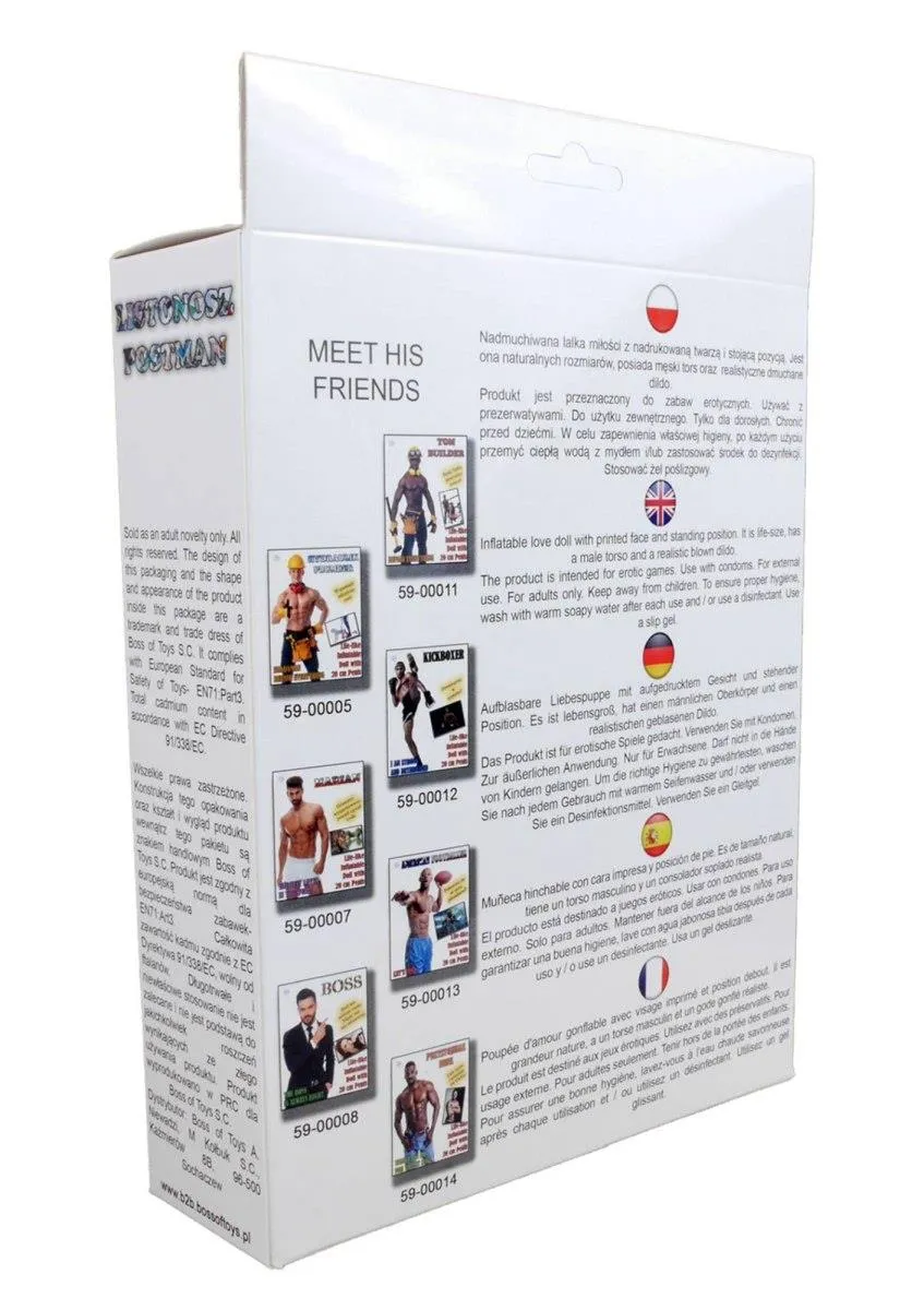 Секс-кукла Boss Series Postman Male Doll, 160 см (телесный)