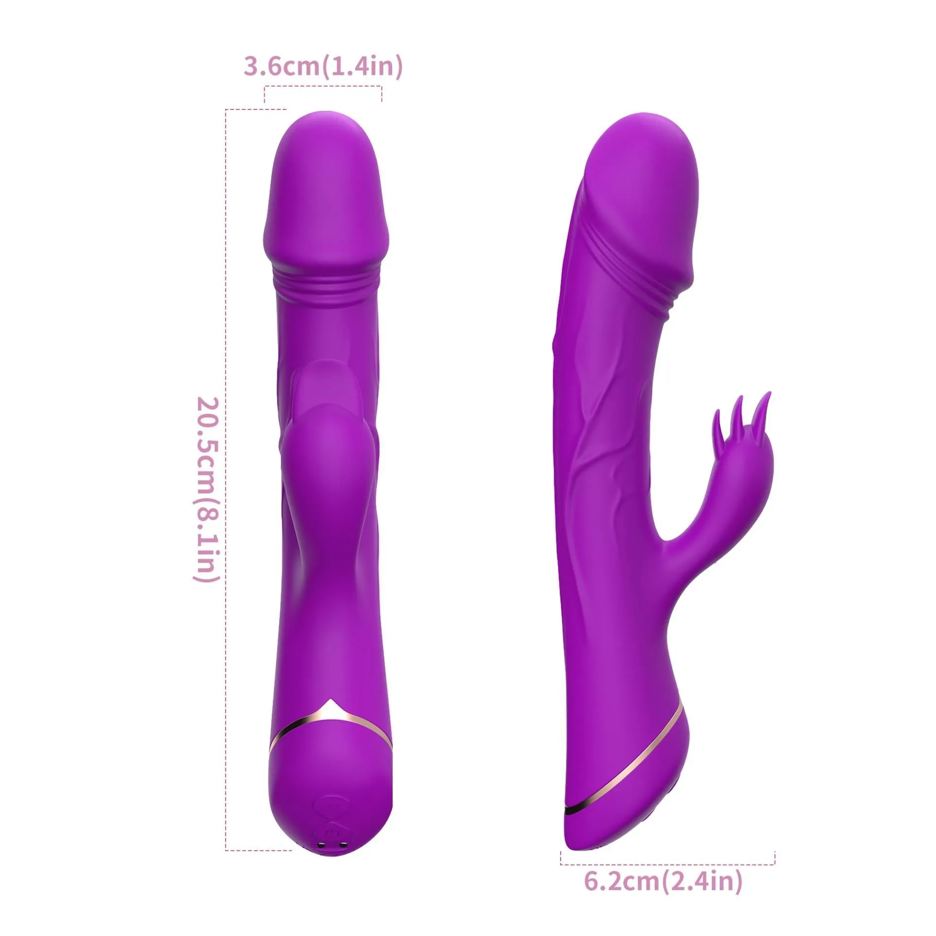 Вібратор-кролик B - Series Joy Rubberco, 20.5 см (фіолетовий)