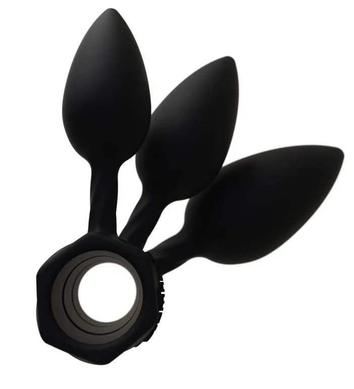 Набор анальных пробок Bathmate Anal Training Plugs, 3 шт (черный)