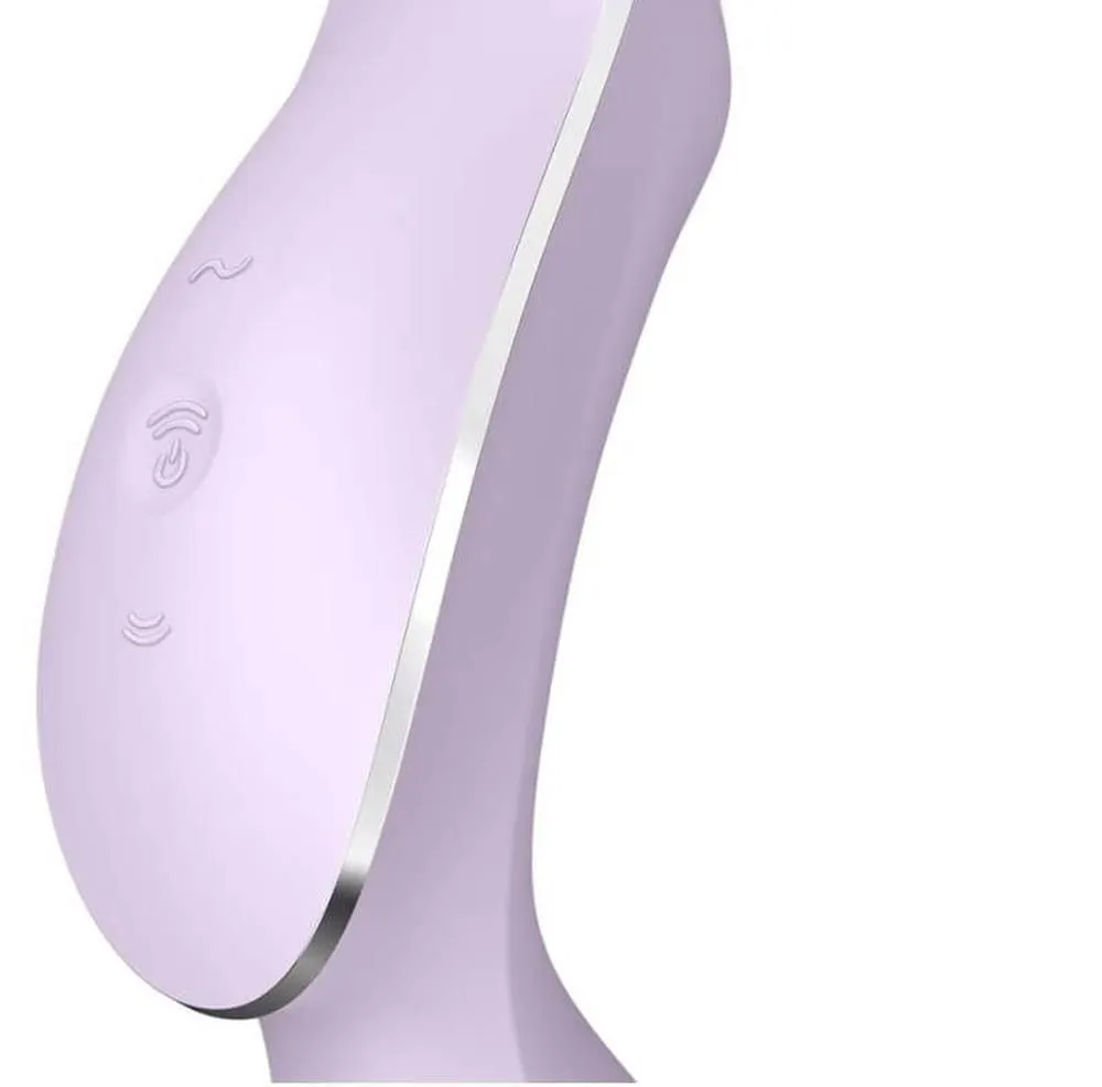 Вакуумний стимулятор клітора з вібрацією Satisfyer Curvy Trinity 2 (бузковий)