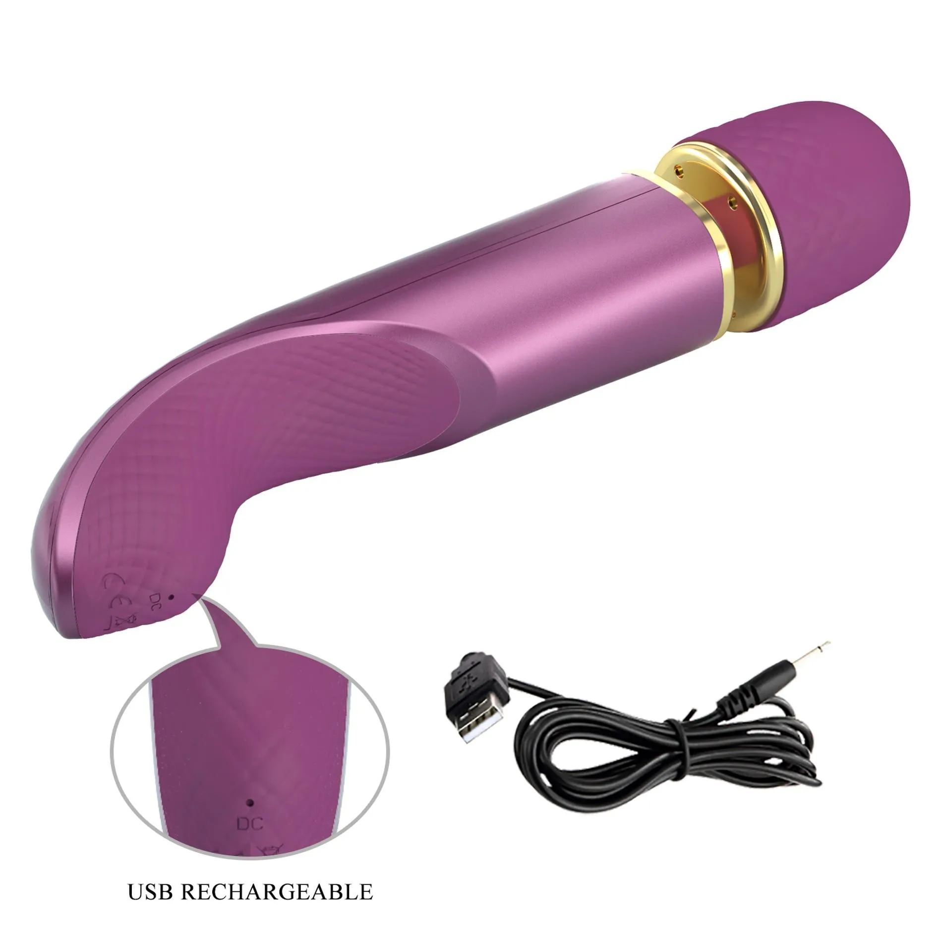 Вибромассажер Pretty Love Colorful Massager, 24 см (фиолетовый)