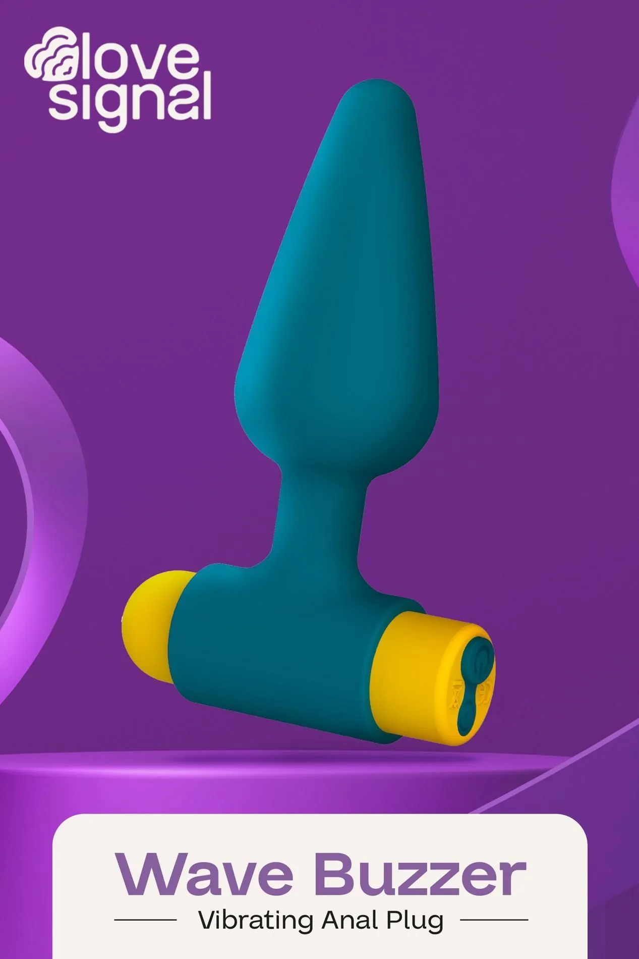 Анальная пробка Dream Toys Wave Buzzer, 10 см (синий)