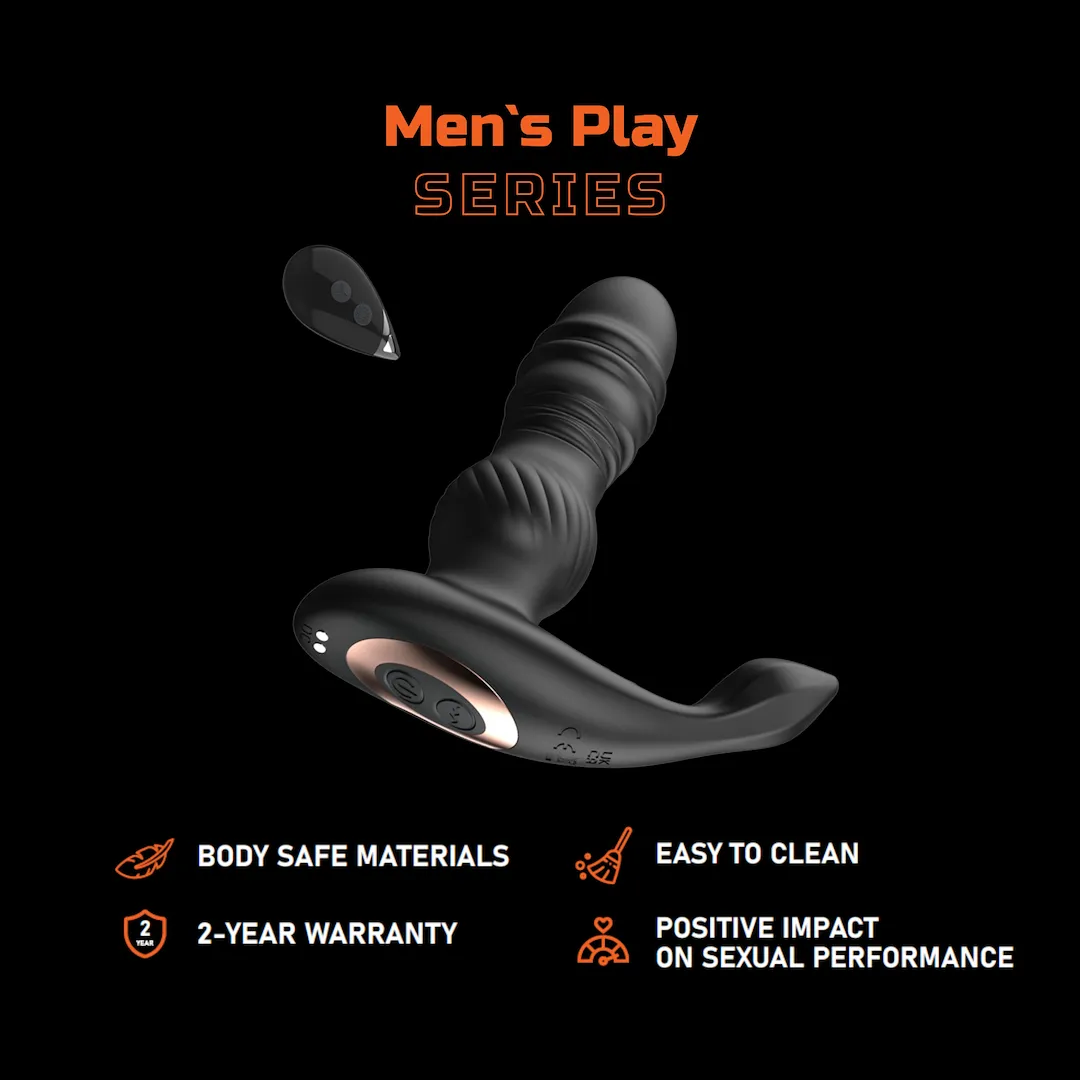 Стимулятор простаты Erospace Men's Play B4, 12.2 см (черный)