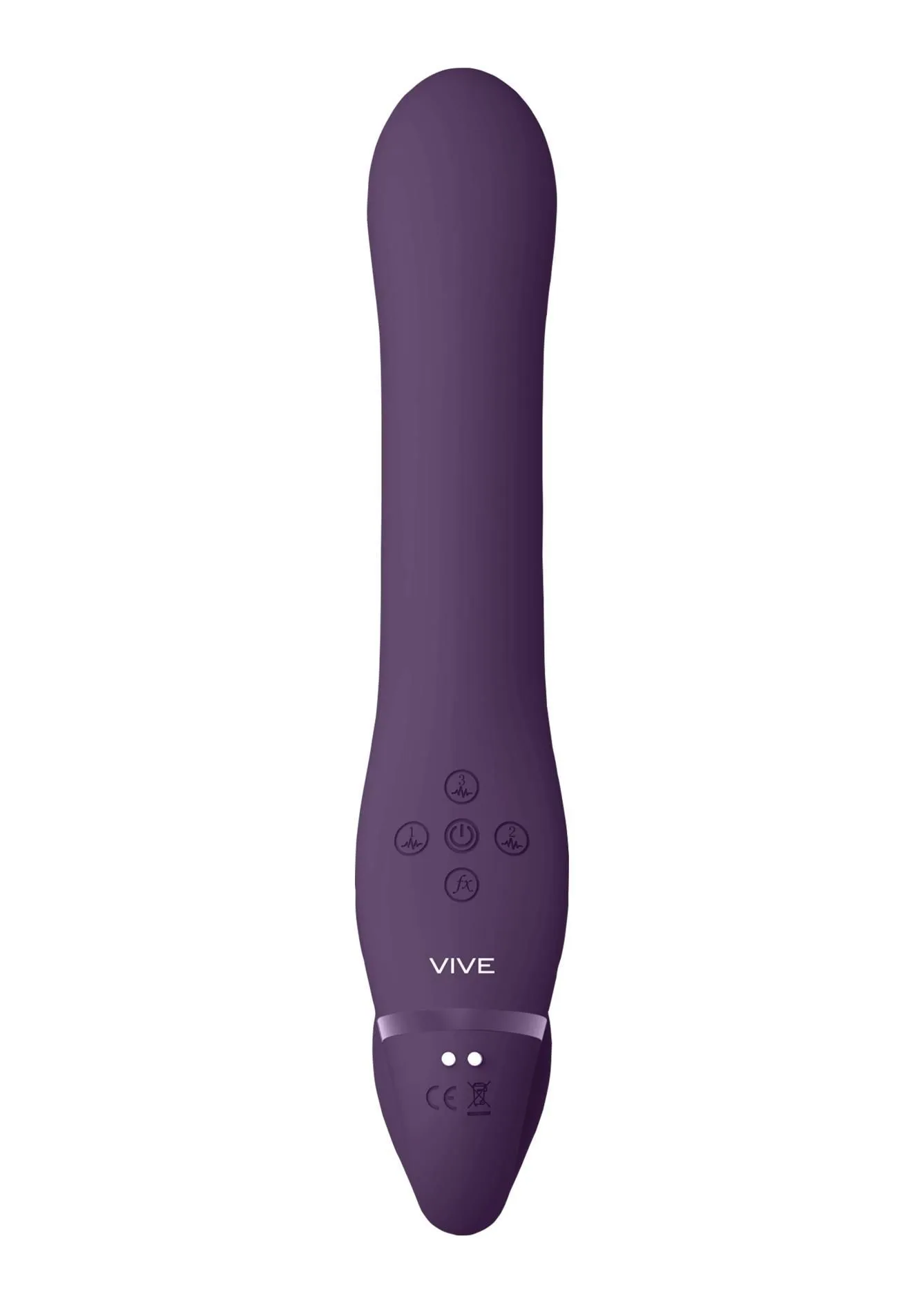 Vive Ai Air Wave Tickle - Strapon, Fioletowy, 23.5 cm