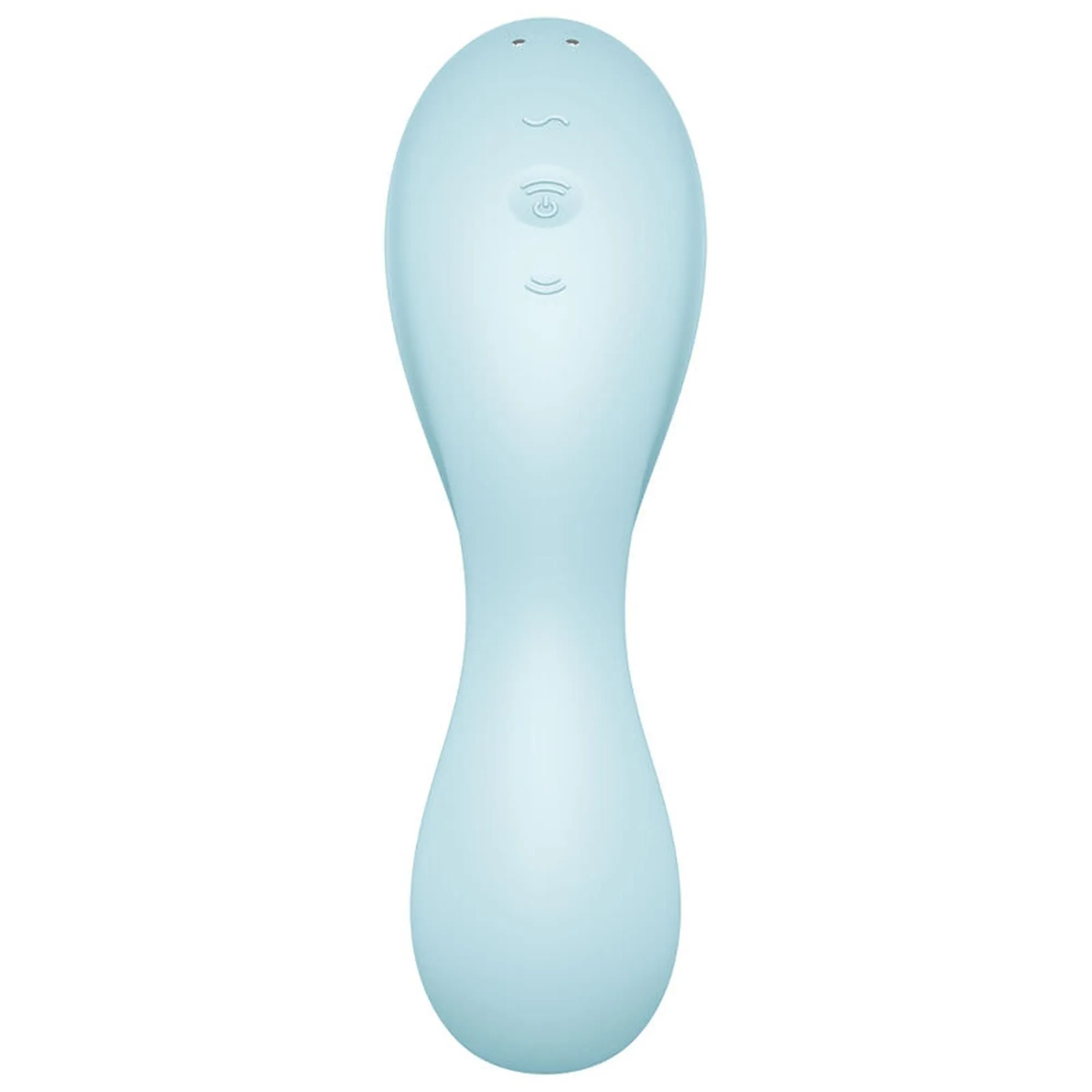 Вакуумний стимулятор клітора з вібрацією Satisfyer Curvy Trinity 5+ (блакитний)