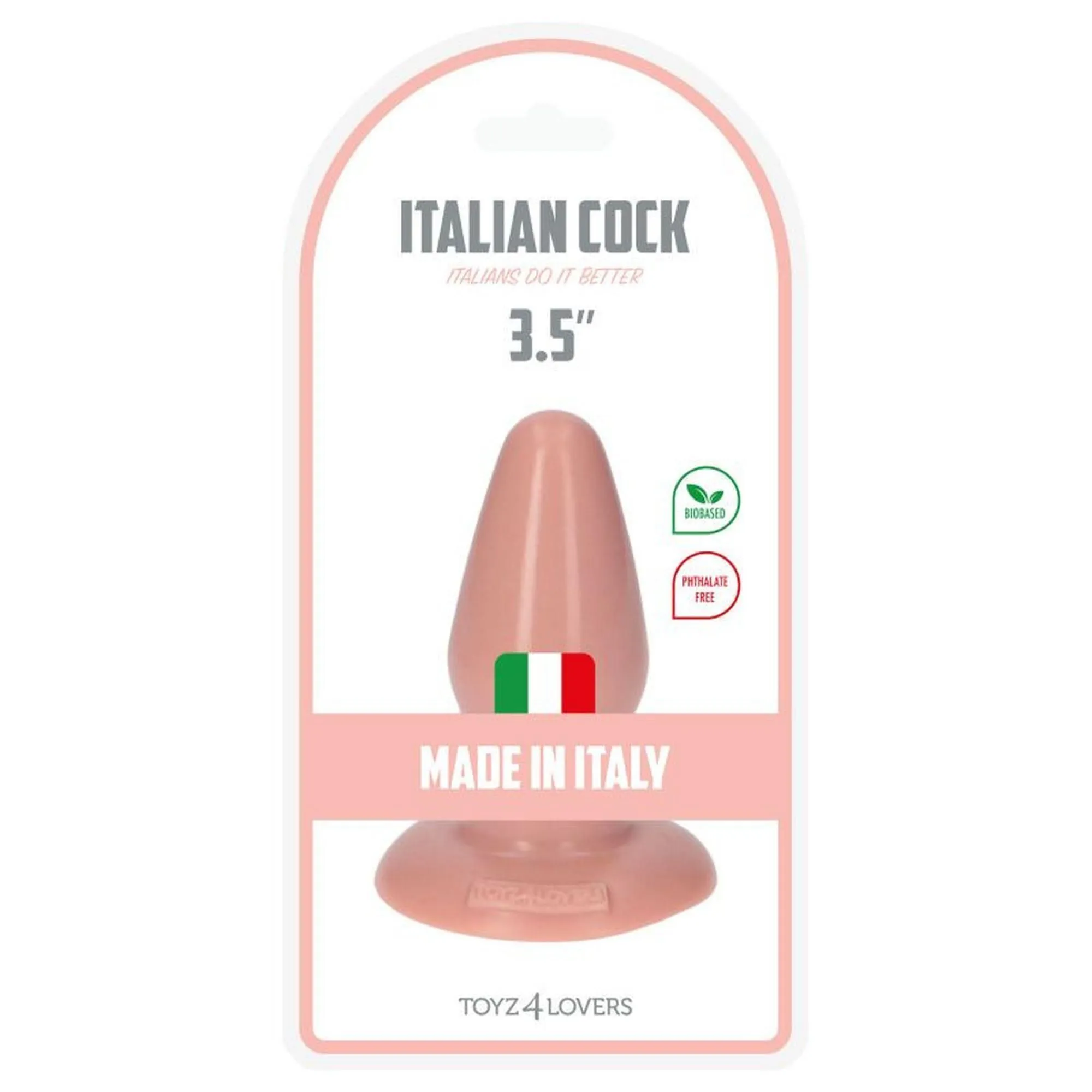 Toyz4lovers Italian Cock 3, 5" - Korek analny, W kolorze cielistym, 9.5 cm