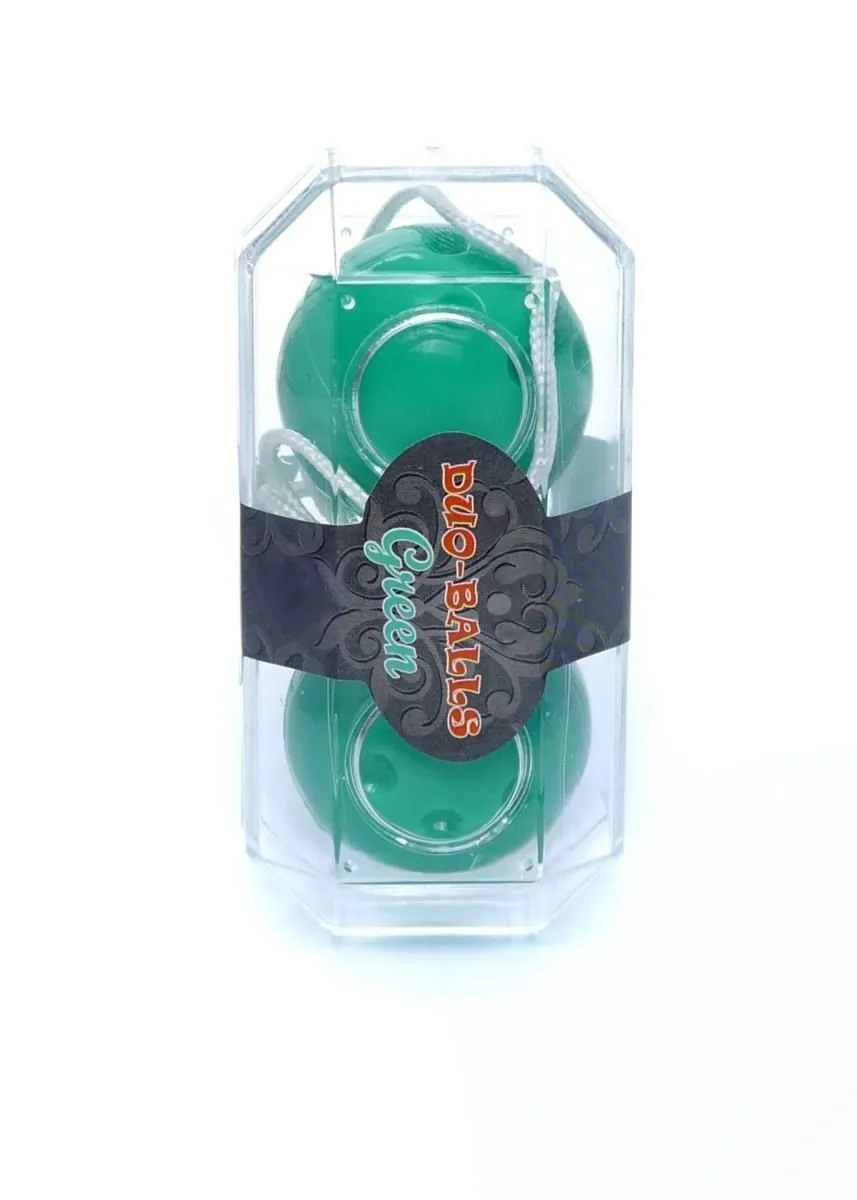 Вагінальні кульки Boss Series Duo Balls, 21 см (зелений)