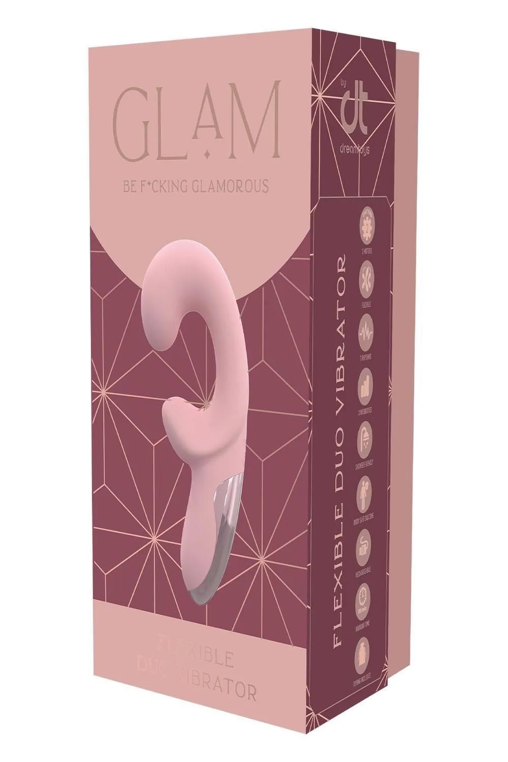 Вібратор Dreamtoys Glam Duo, 17.1 см (рожевий)