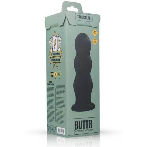 Анальная пробка Buttr Tactical III Dildo, 24,9 см (черный)