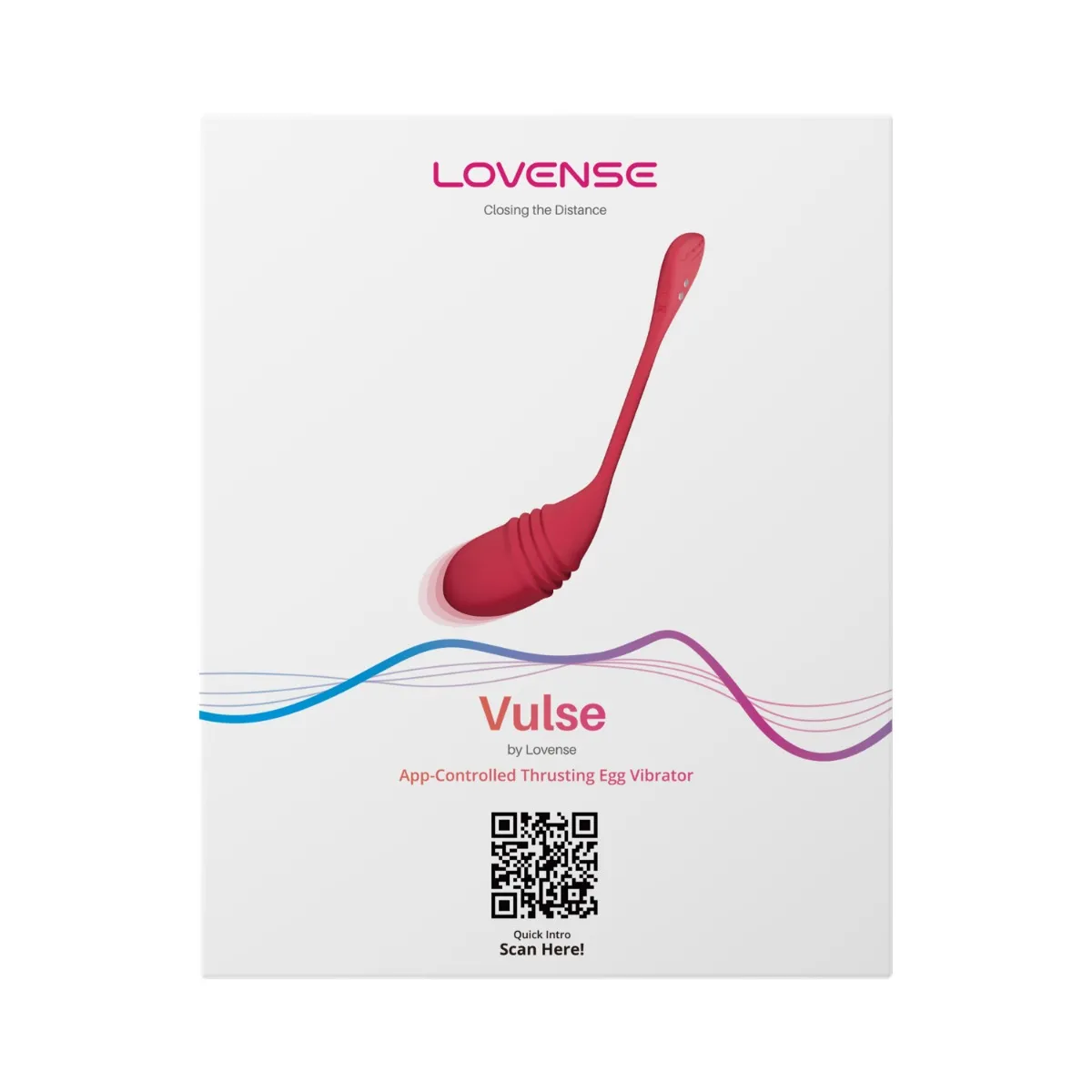 Віброяйце Lovense Vulse, 20,3 см (червоний)