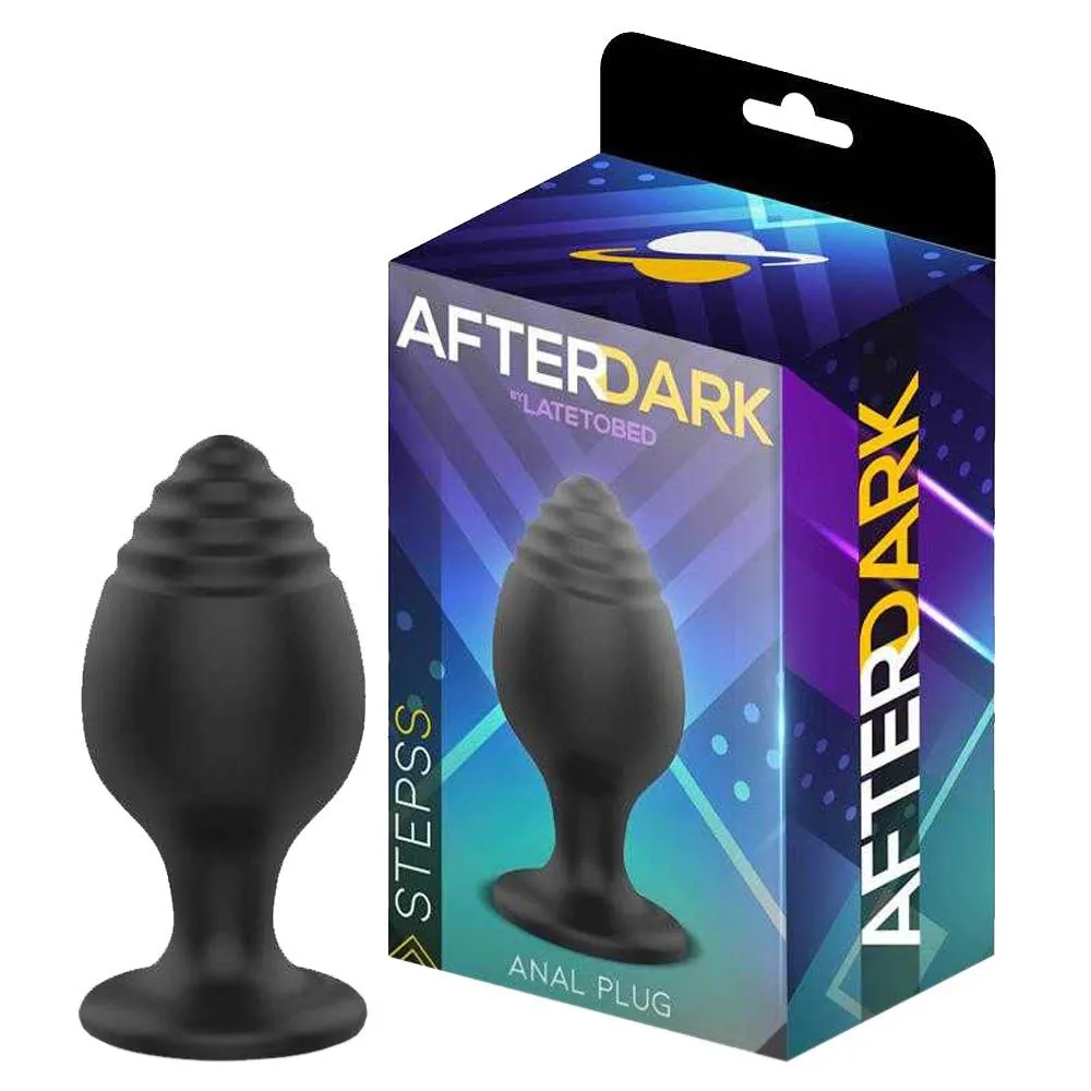 Анальна пробка Afterdark Steps S, 6 см (чорний)