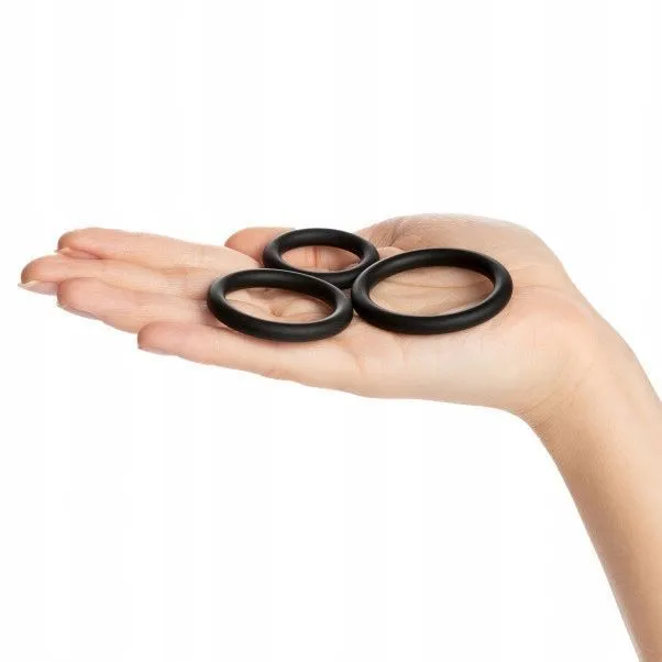 Набір ерекційних кілець Cock Ring Set, 3 шт (чорний)