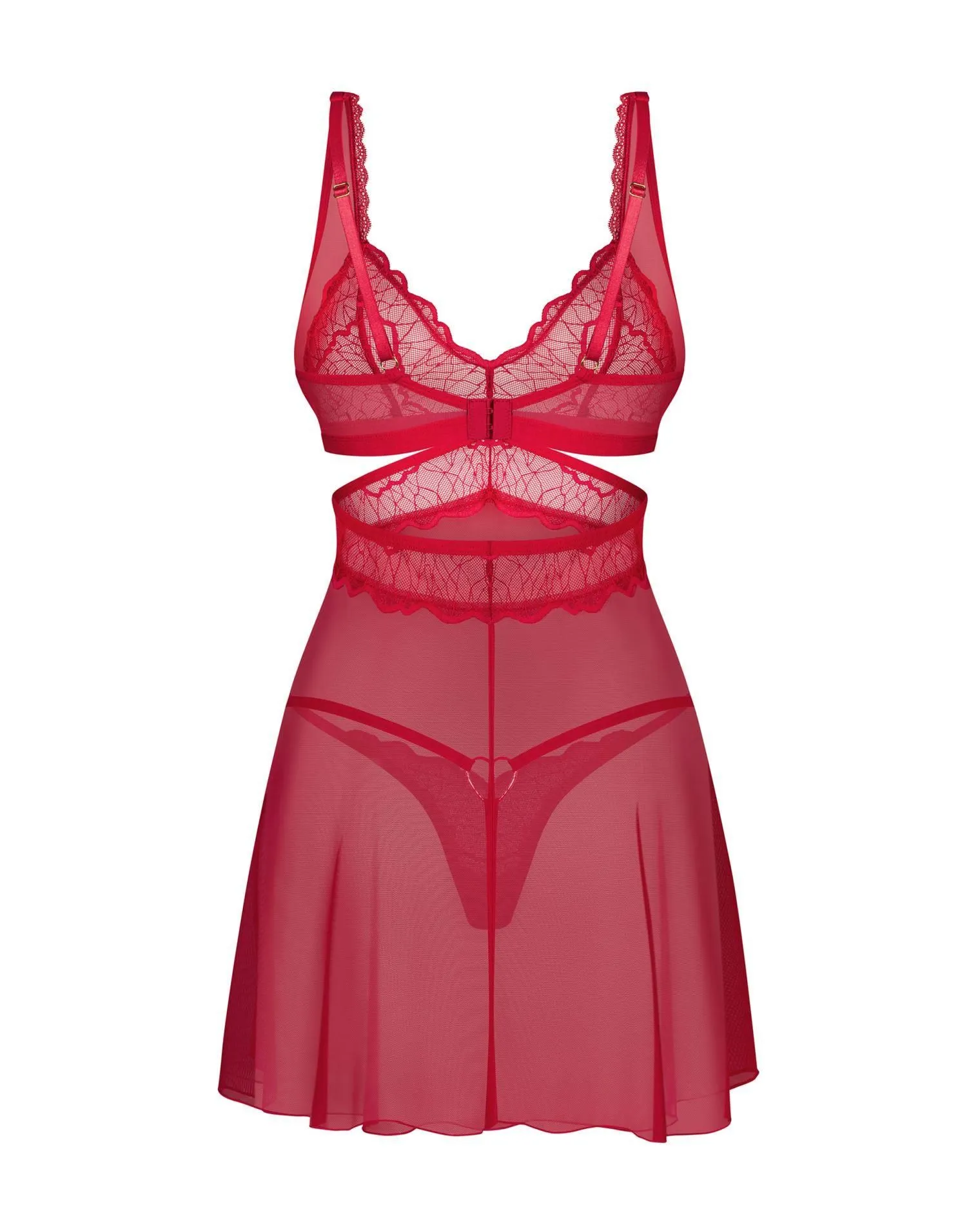 Комплект Obsessive Cupide Desir, L/XL (красный)