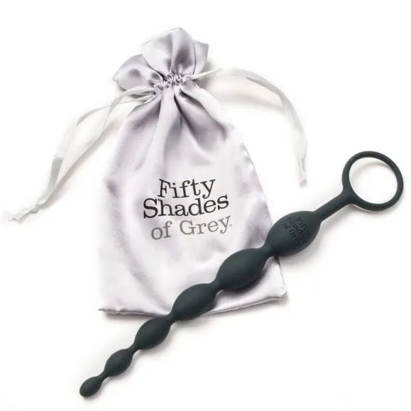 Fifty Shades of Grey Pleasure Intensified - Łańcuszek analny, Czarny, 25, 4 cm